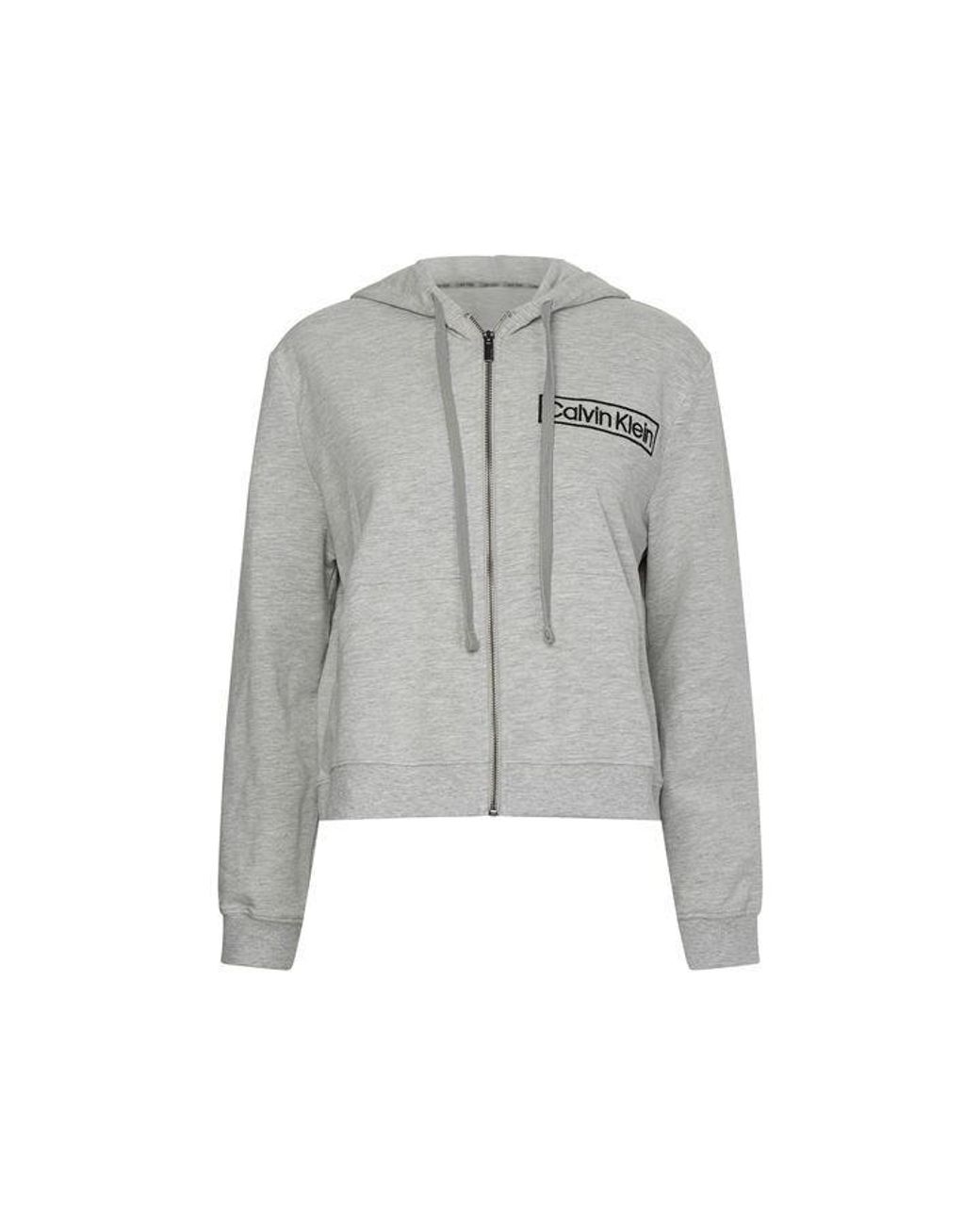 Calvin Klein Gray Long Sleeve Zip Hoodie