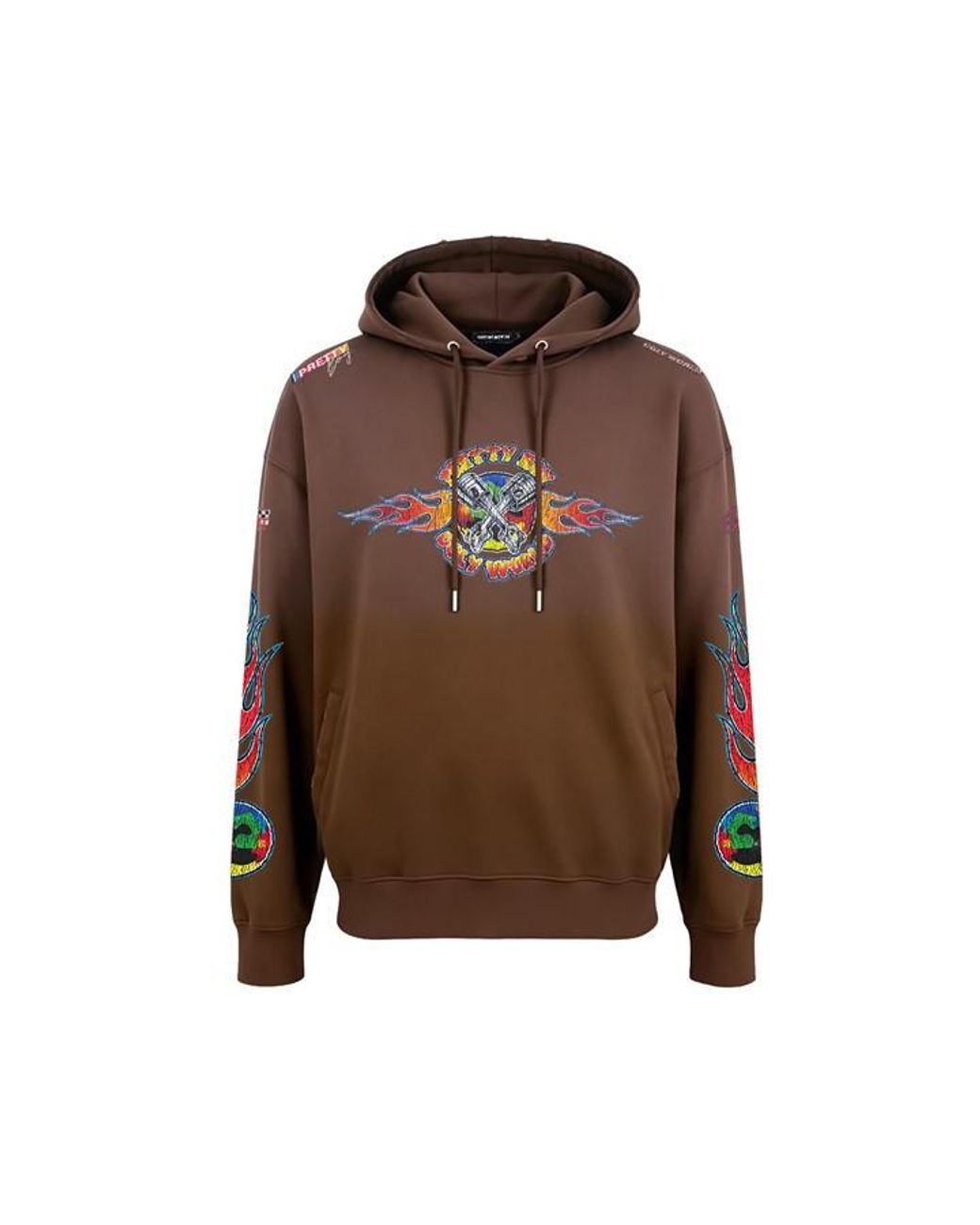 PRETTY BOY UGLY WORLD Brown Pbuw Piston Oth Hoodie for men