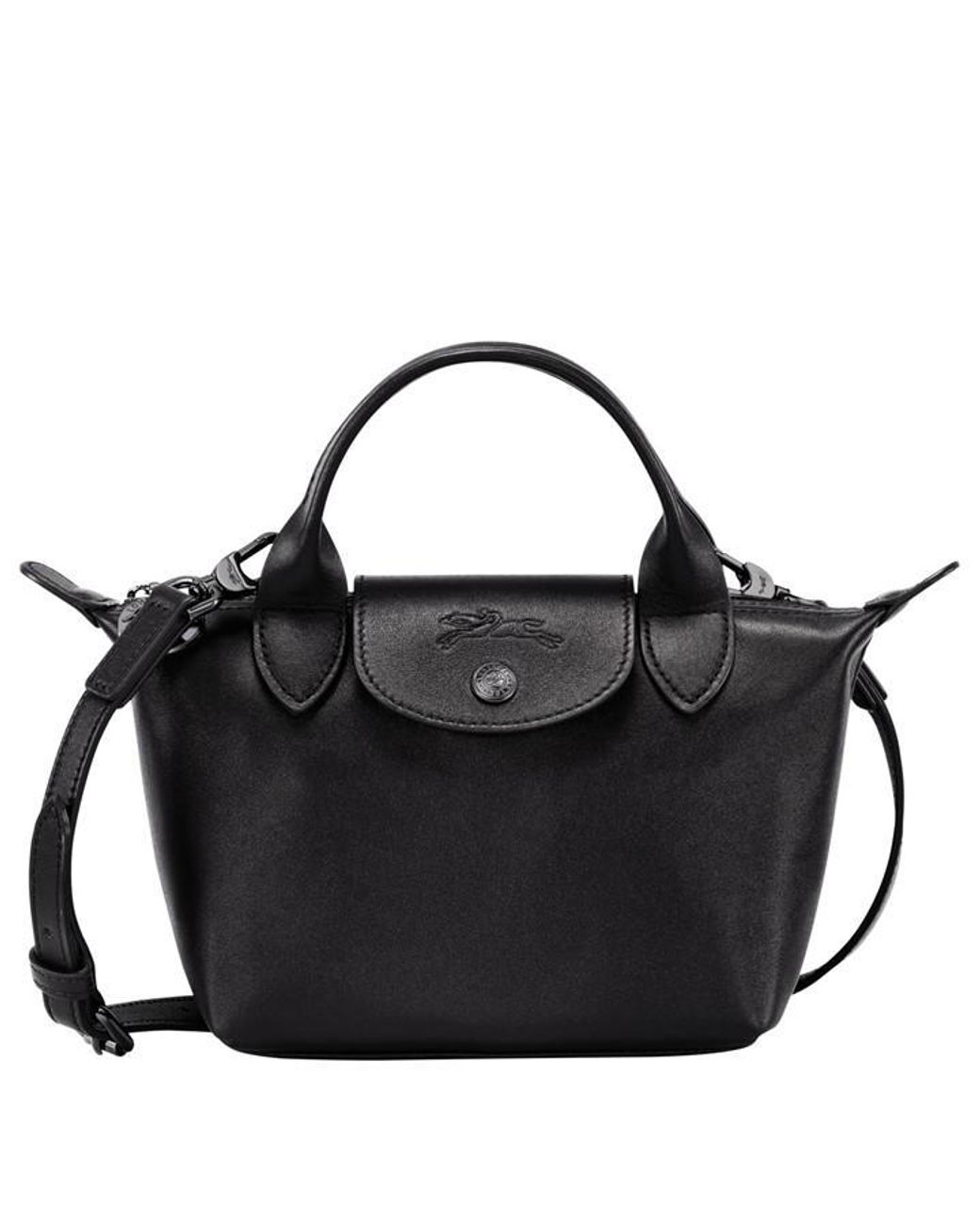 Longchamp Black Tote 16 Cross-grain Bag
