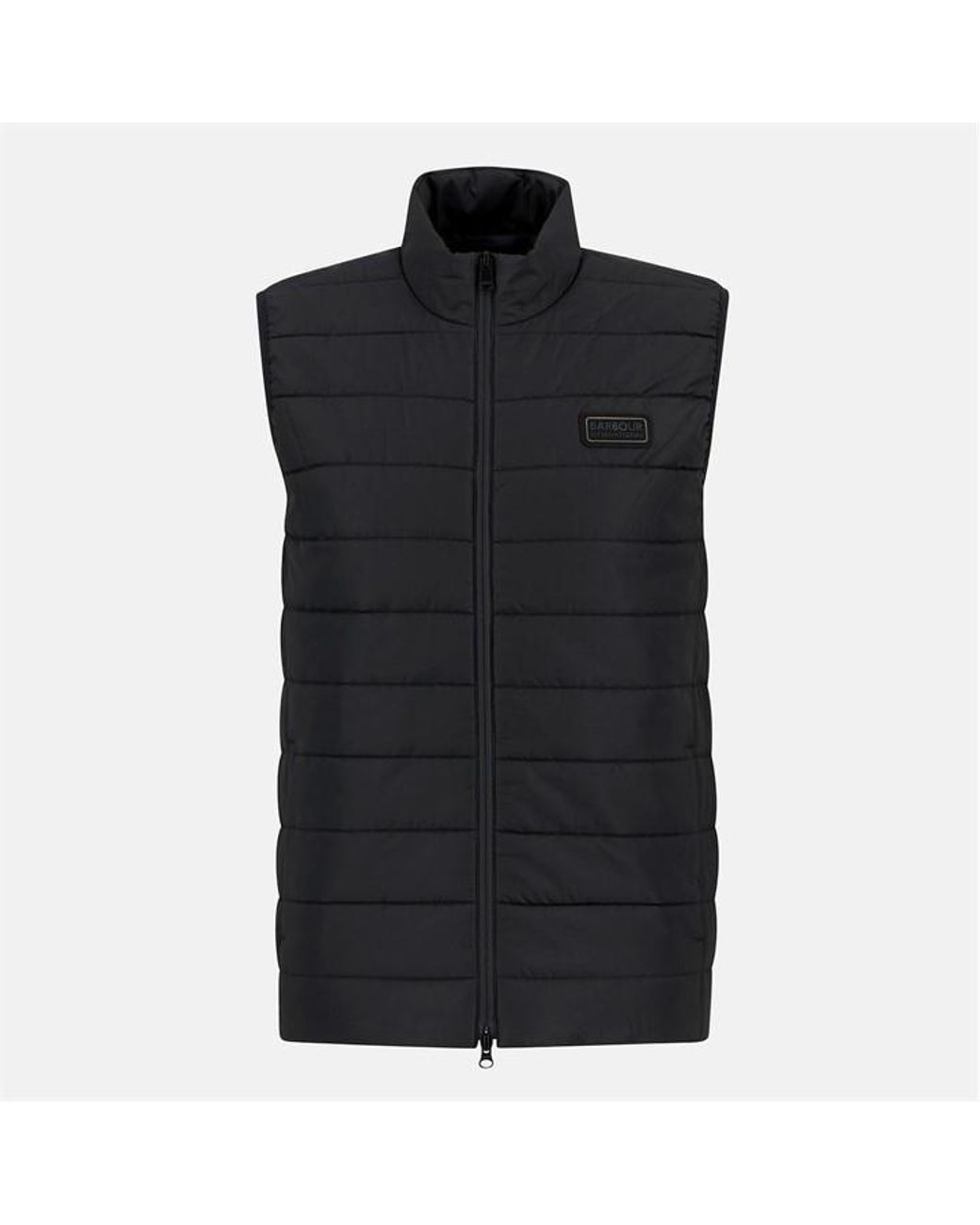 Barbour Black Aldon Quilted Sleeveless Slim Fit Gilets for men