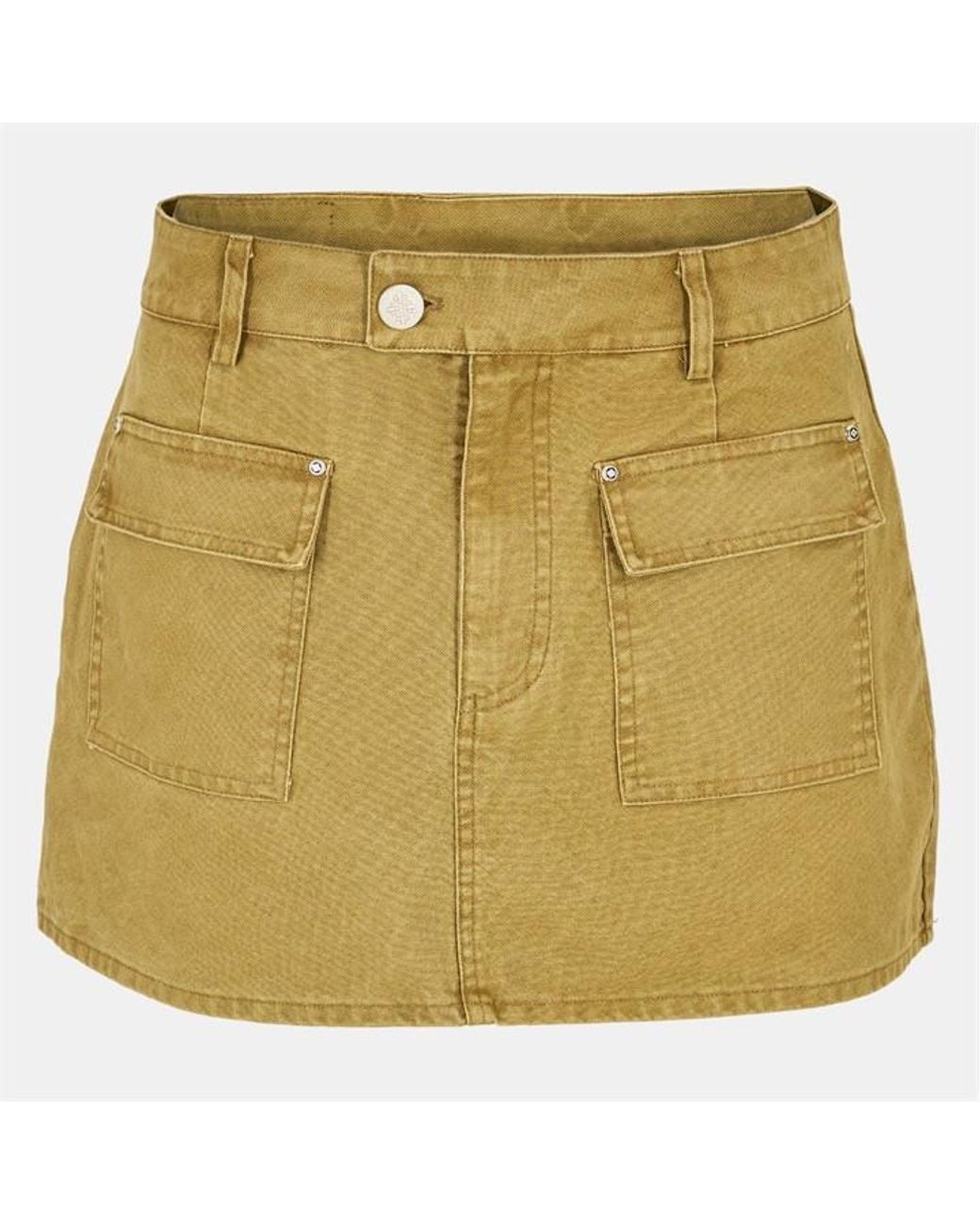 The Couture Club Green Washed Mini Skort