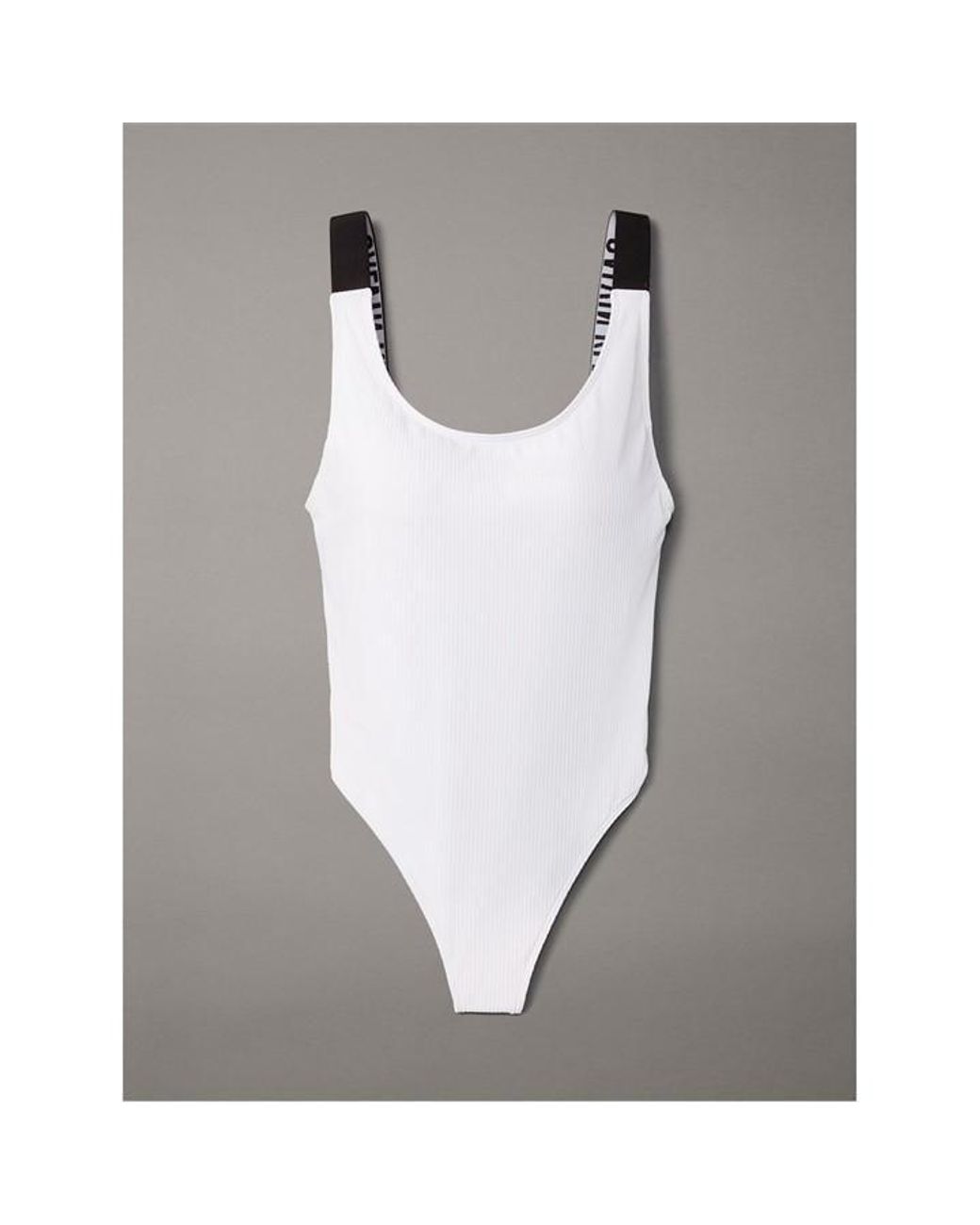 Calvin Klein Blue Scoop Back One Piece Swimsuit