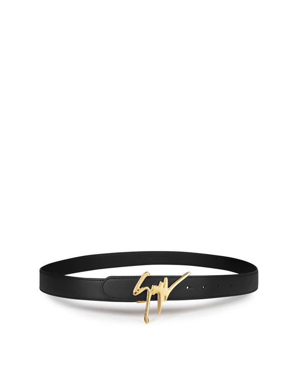 Giuseppe Zanotti Black Script Logo Belt for men