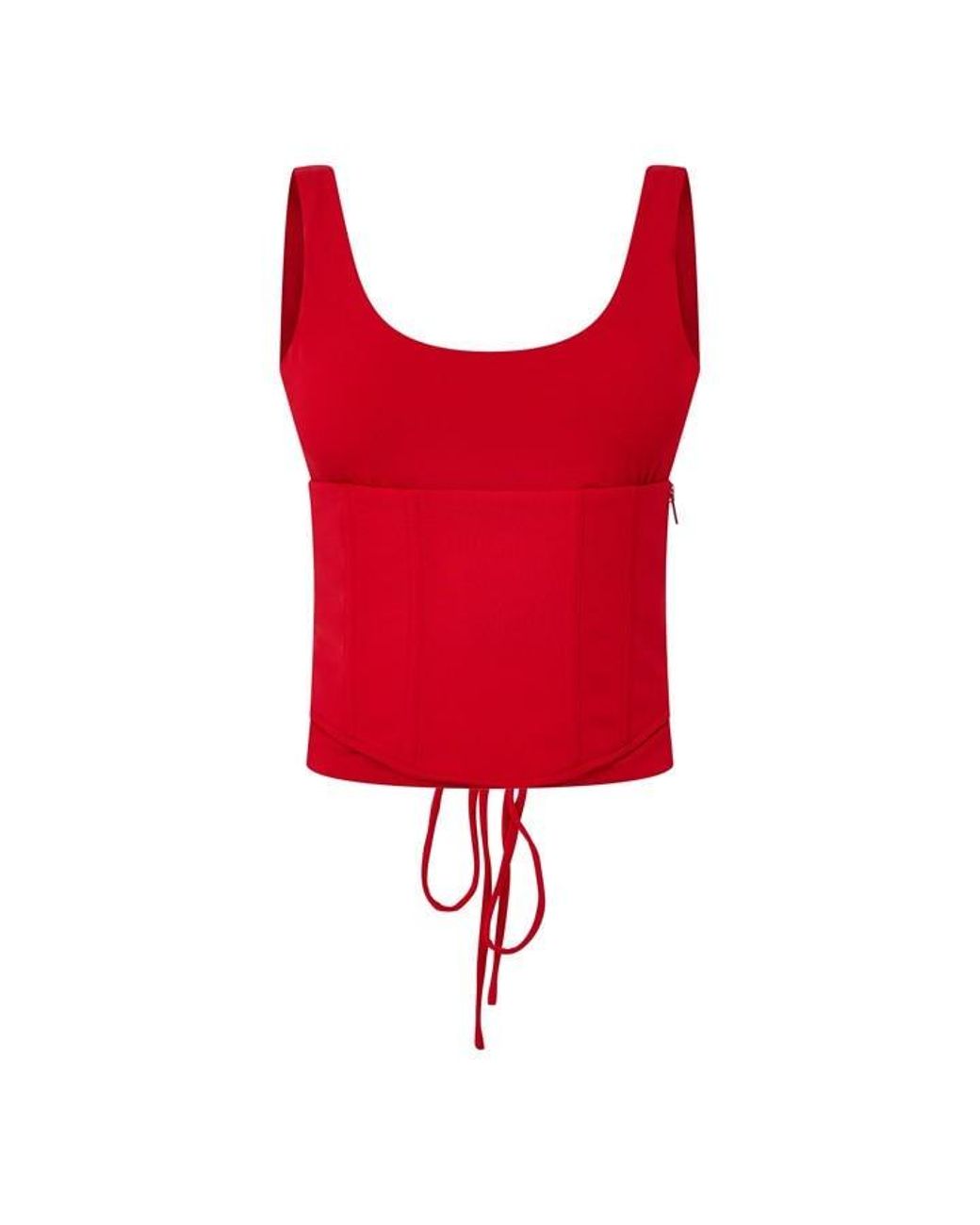 Mars the Label Red Sandra Scoop Vest Corset Top