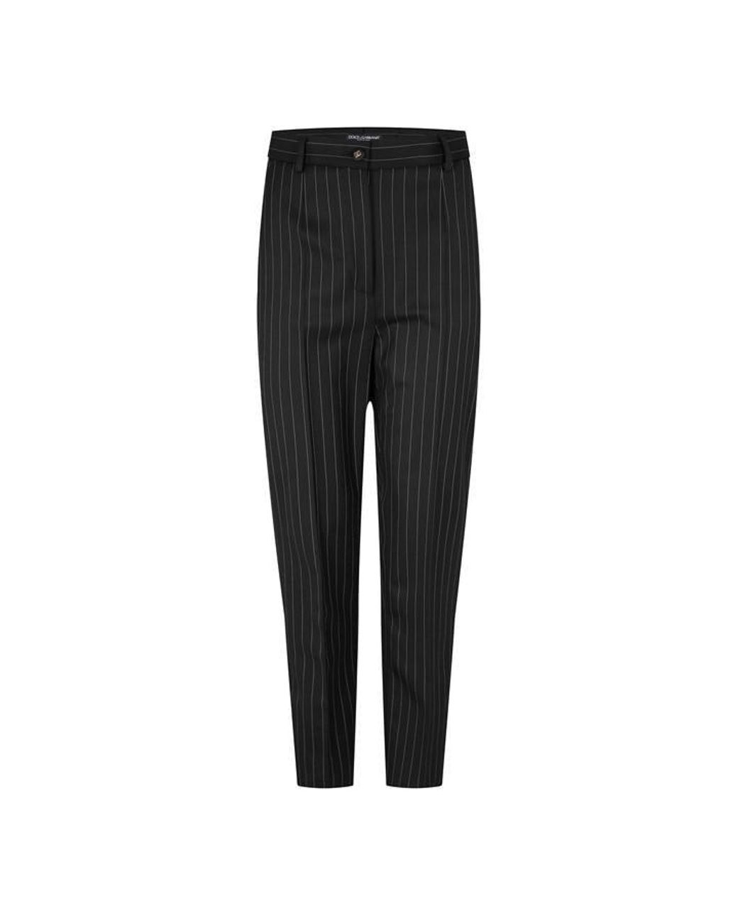 Dolce & Gabbana Blue Stripe Tailored Trouser