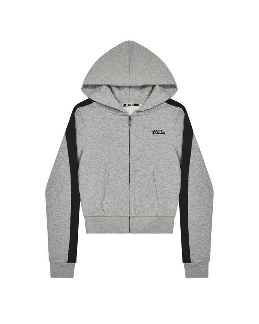 No Fear White Track Zip Up Hoodie