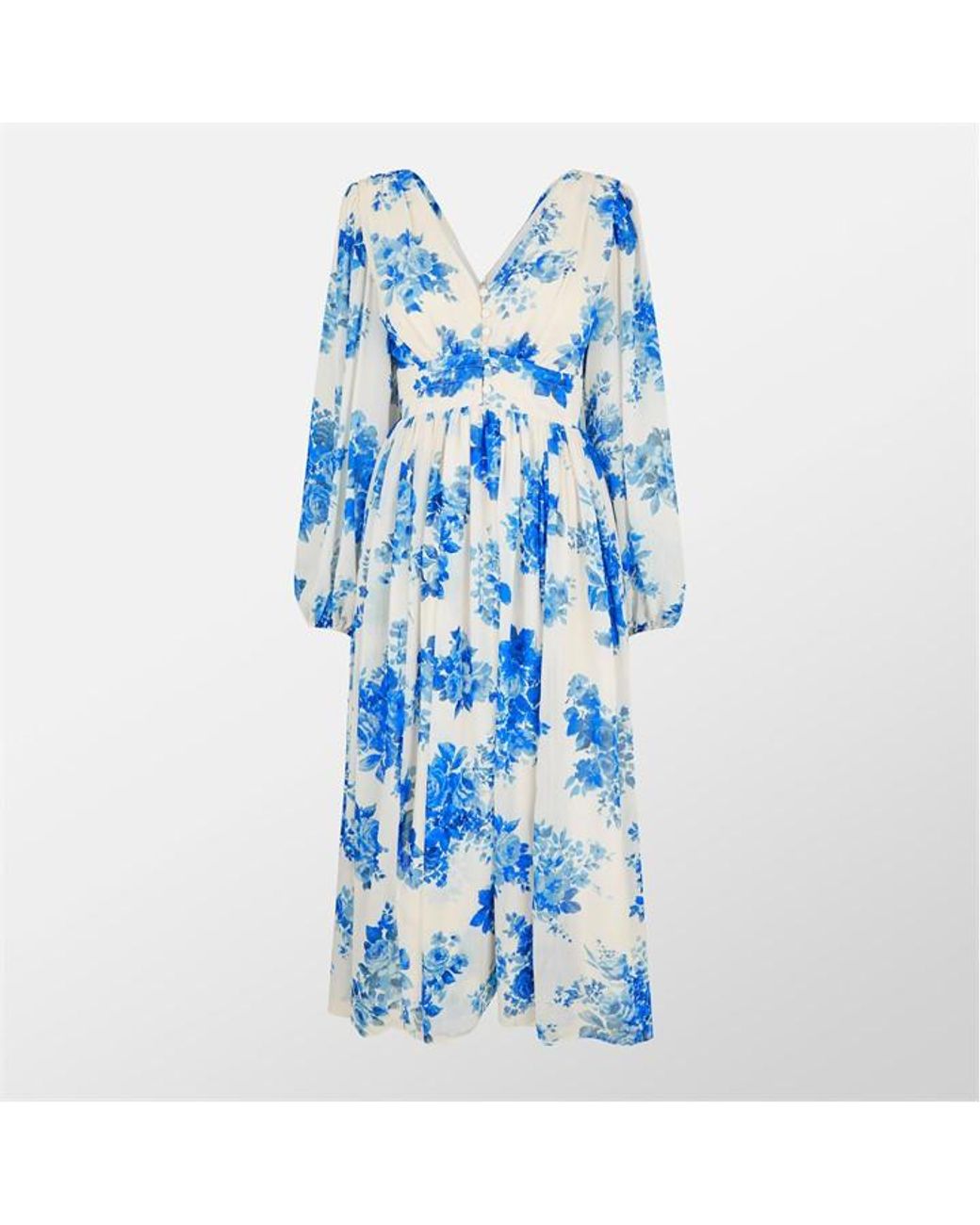 Nobody's Child Blue Floral Anya Midi Dress