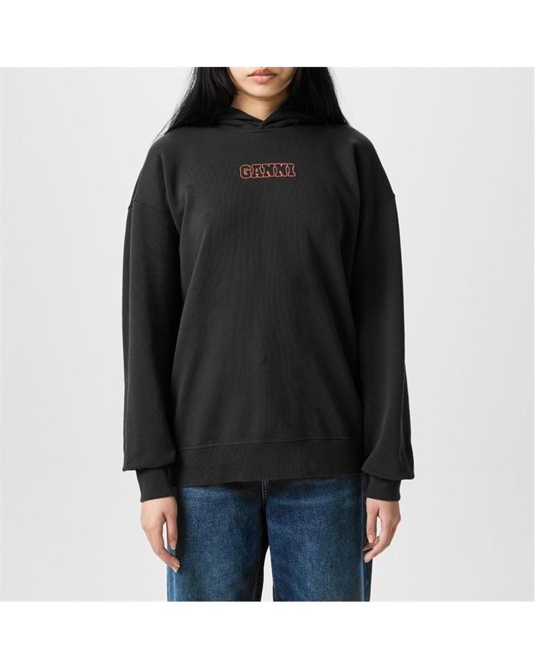 Ganni Black Logo Hoodie