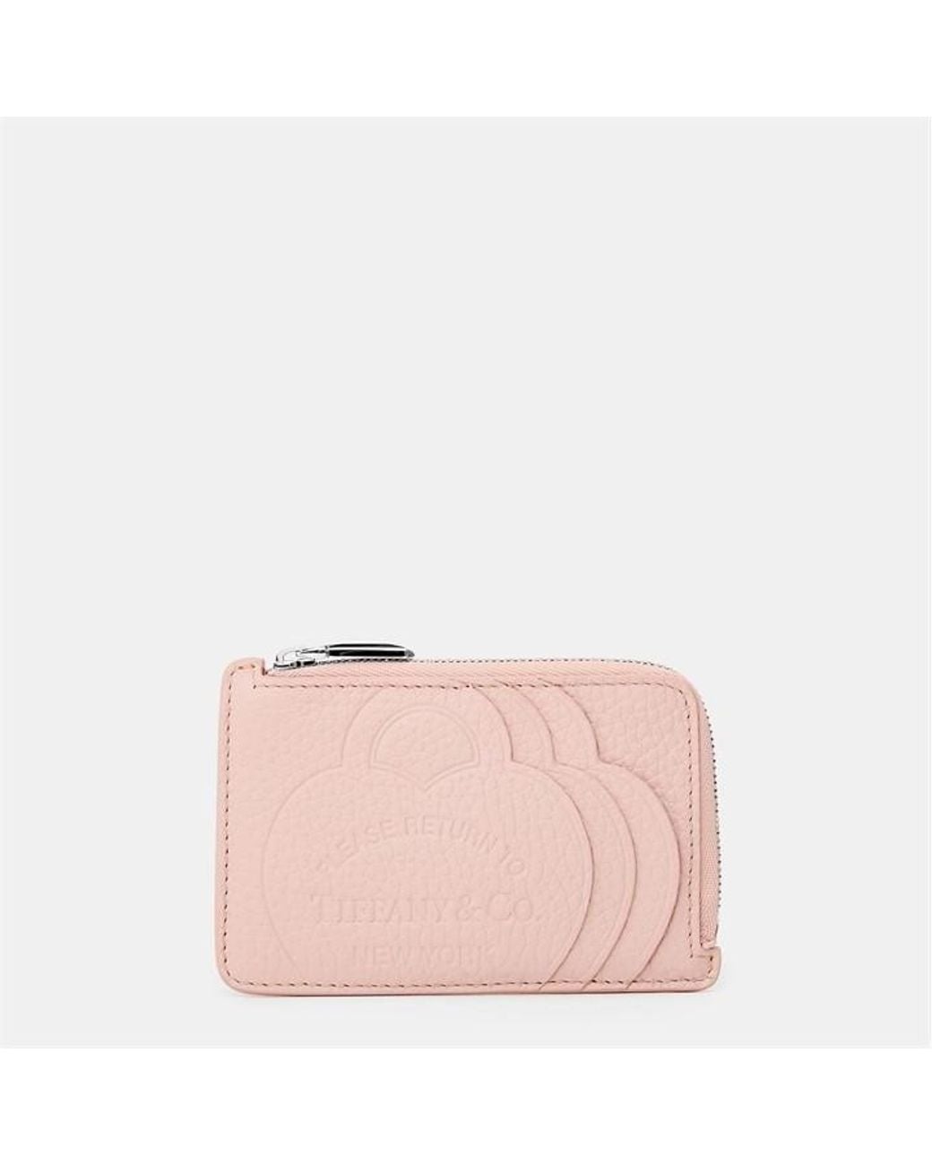 Tiffany & Co Pink Zipped Card Holder