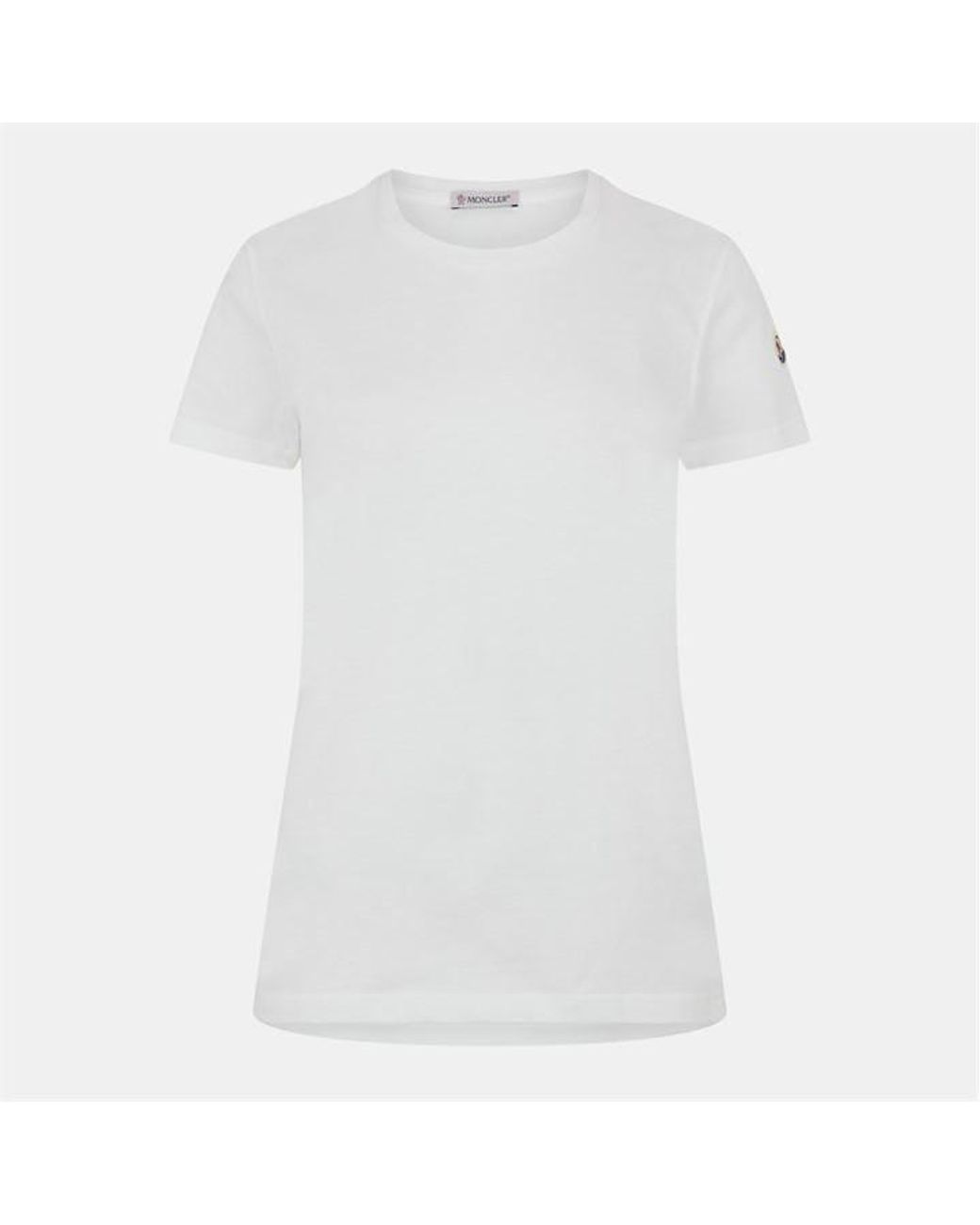 Moncler White Badge Logo T-Shirt
