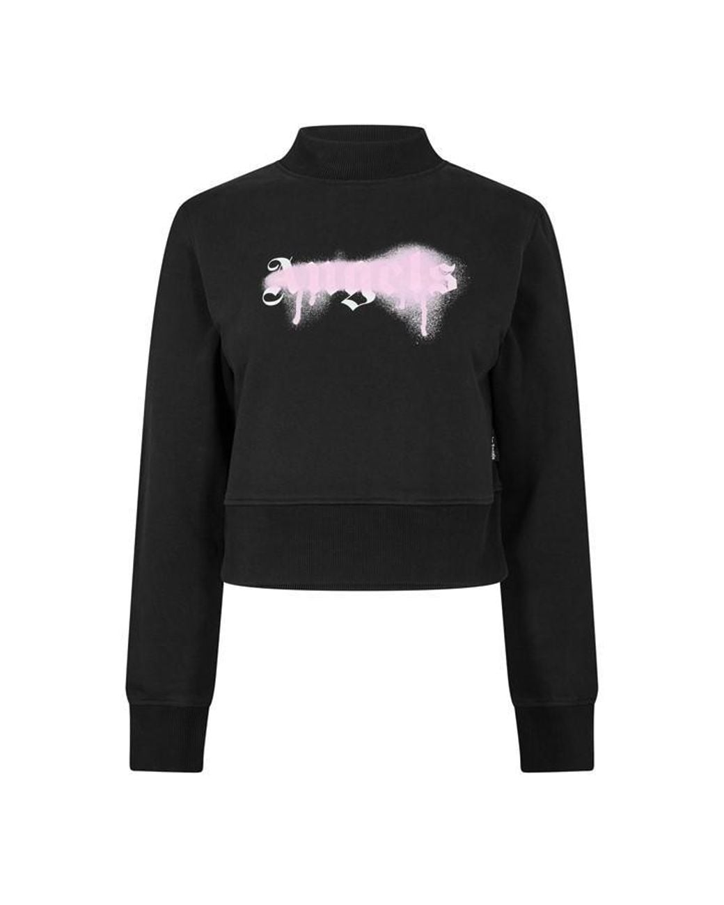 Palm Angels Black Crew Sweatshirt