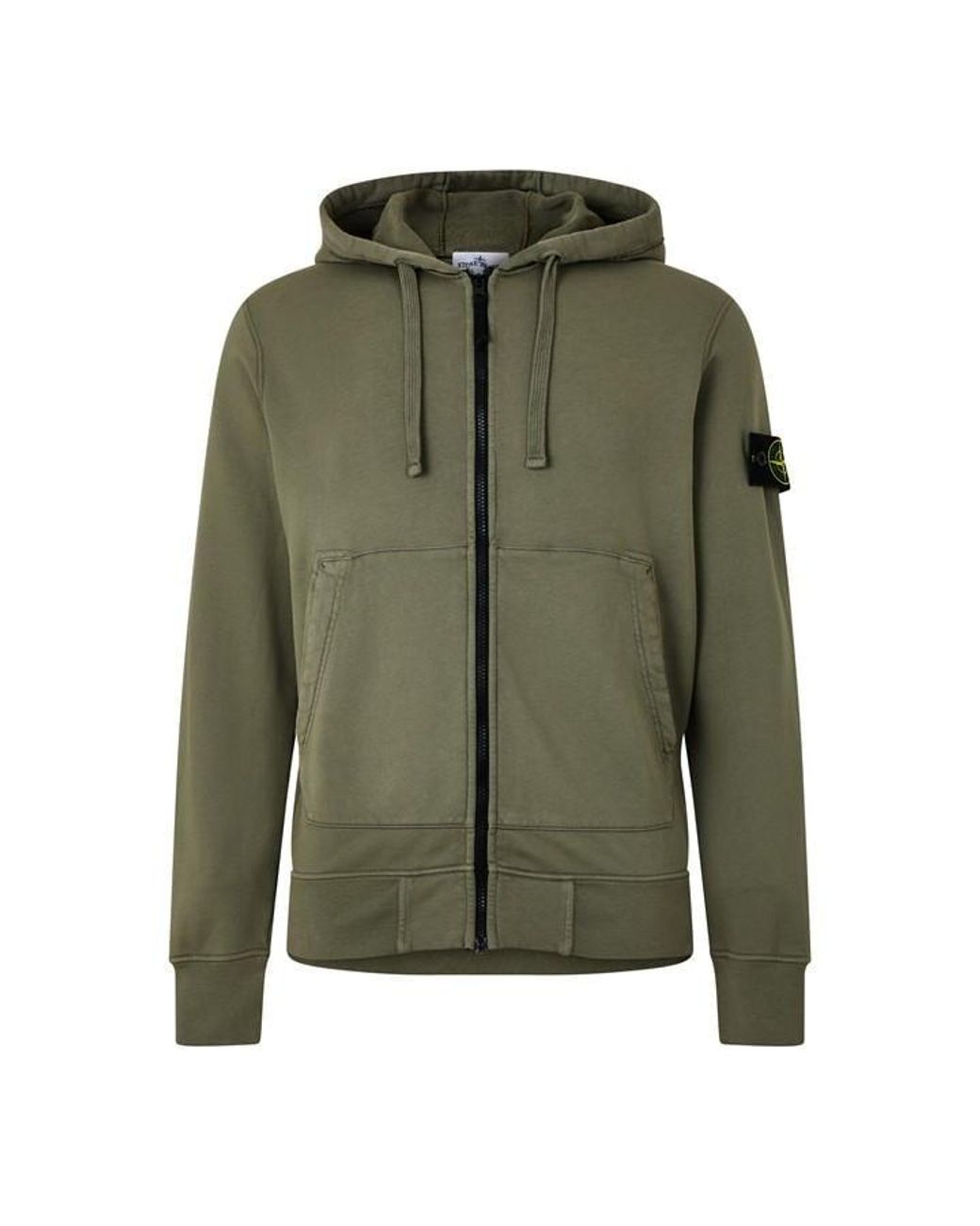 Stone Island Green Stone Hw F-Zip Hood Sn64 for men