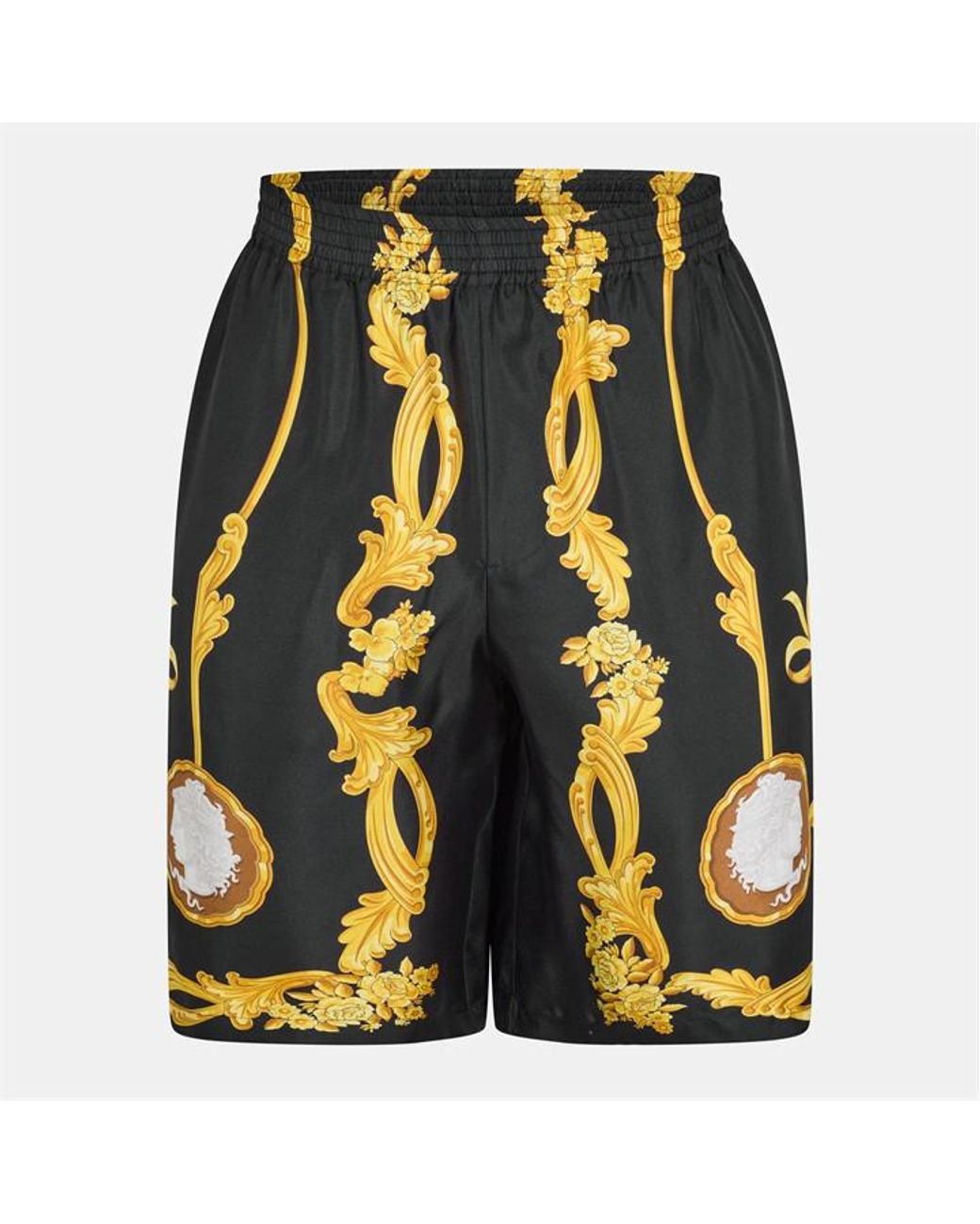 Versace Yellow Medusa Cameo Shorts for men