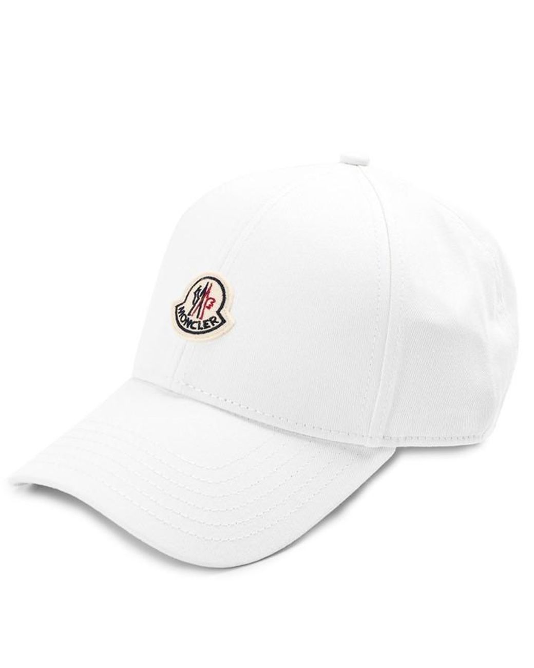 Moncler White Baseball Cap for men