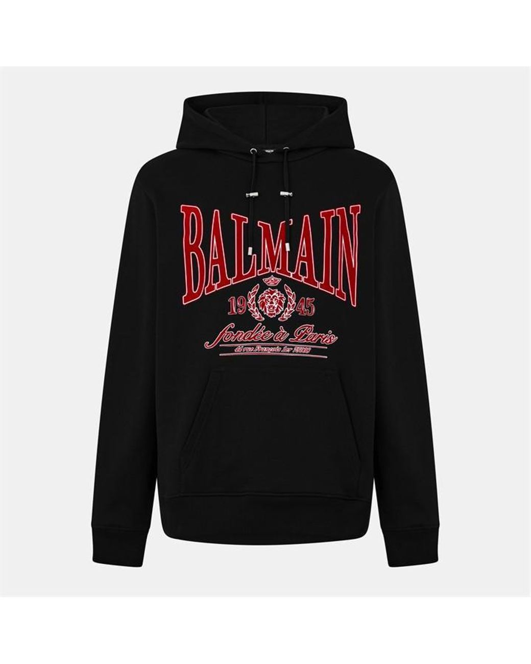 Balmain Black Pull Over Hoodie for men