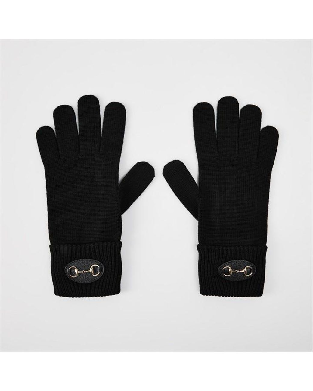 Gucci Black Knitted Gloves
