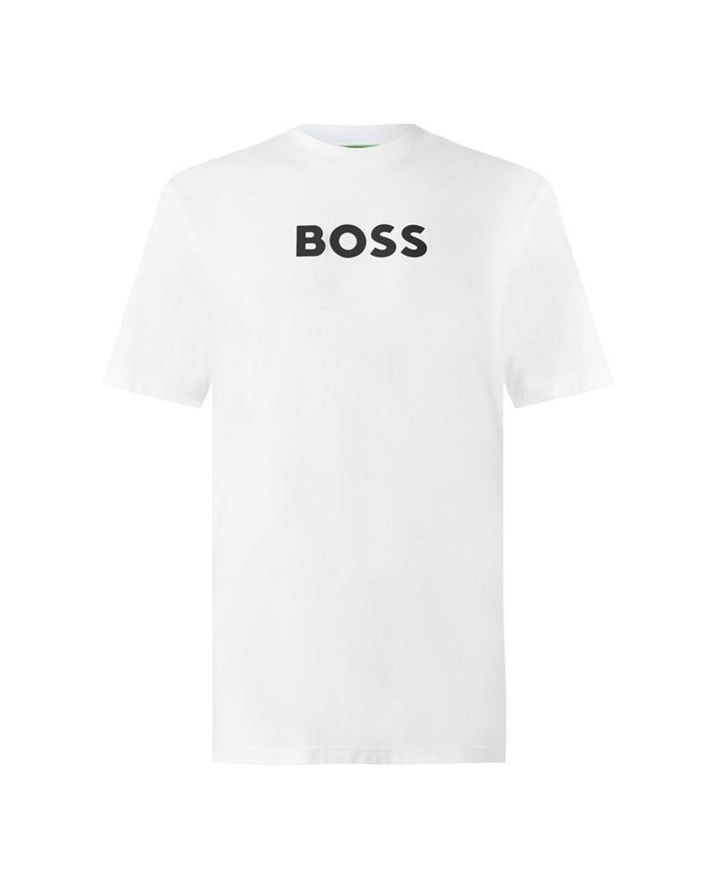 Boss White Ts Logo Cotton Crew-Neck Short-Sleeve T-Shirt for men