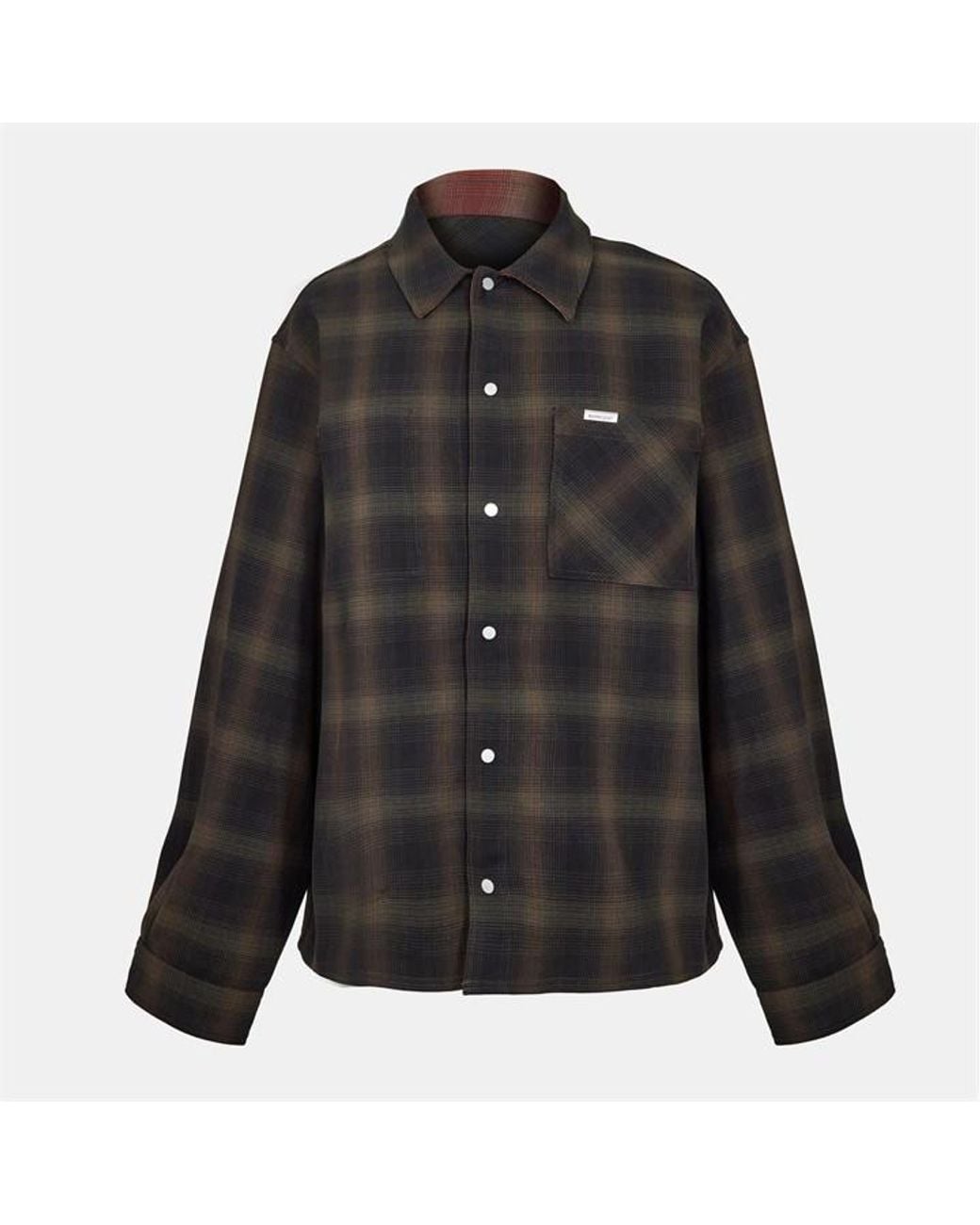 Represent Black Long-Sleeve Patterned Shirt for men