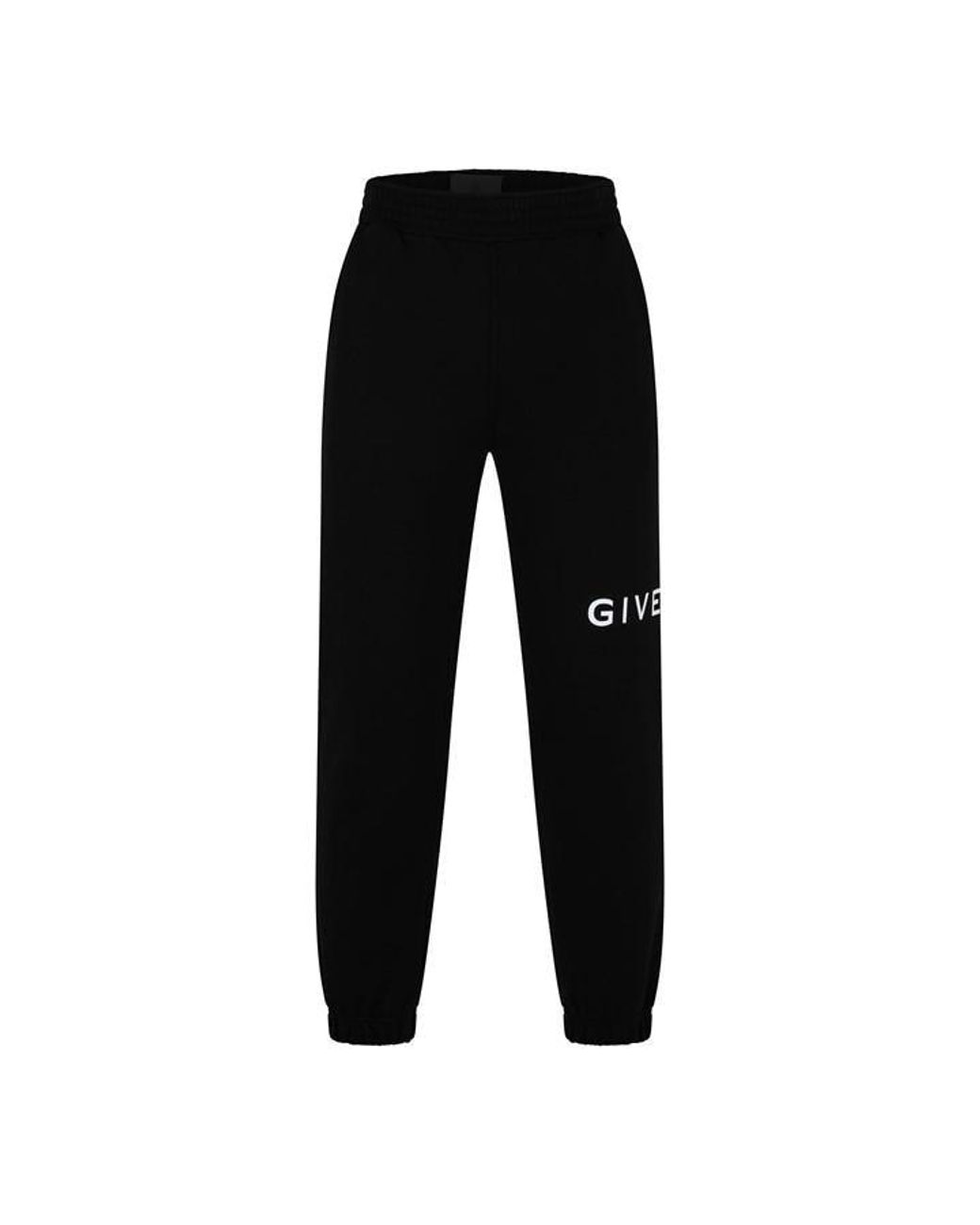Givenchy Black Giv Closed Hem Fleece Slim Fit Joggers for men