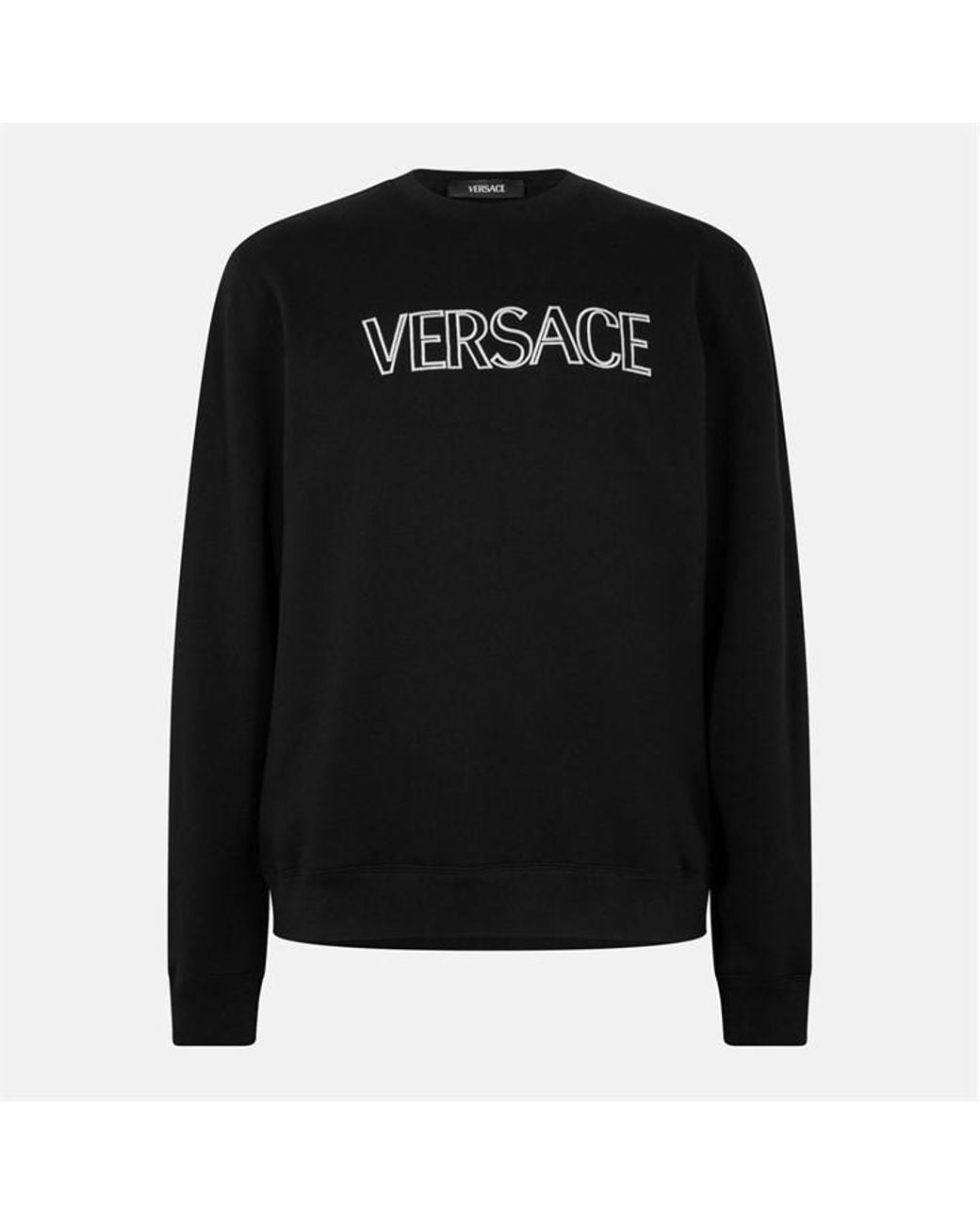 Versace Black Logo Crew Sweater for men