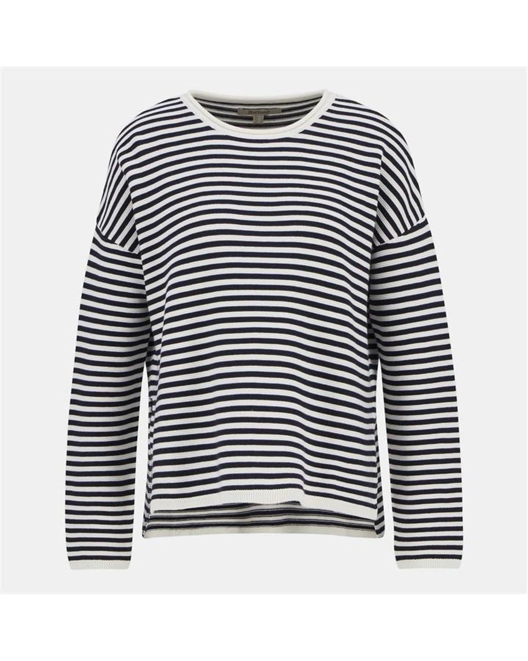 Barbour Blue Crew Neck Knitted Jumper