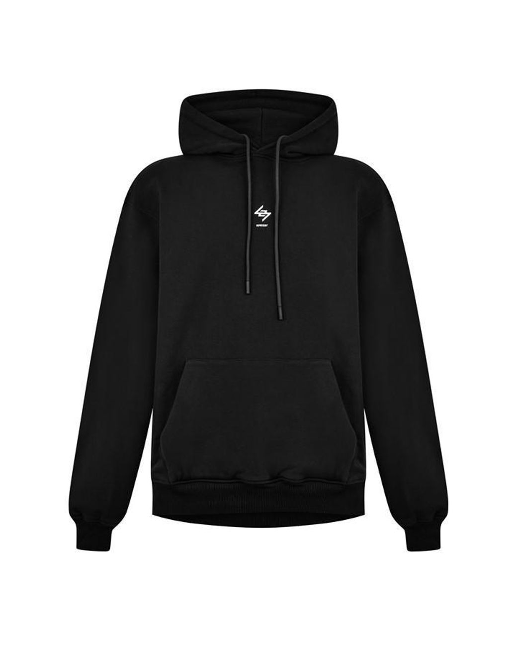 REPRESENT 247 Black Logo Cotton 247 Oversized Hoodie for men