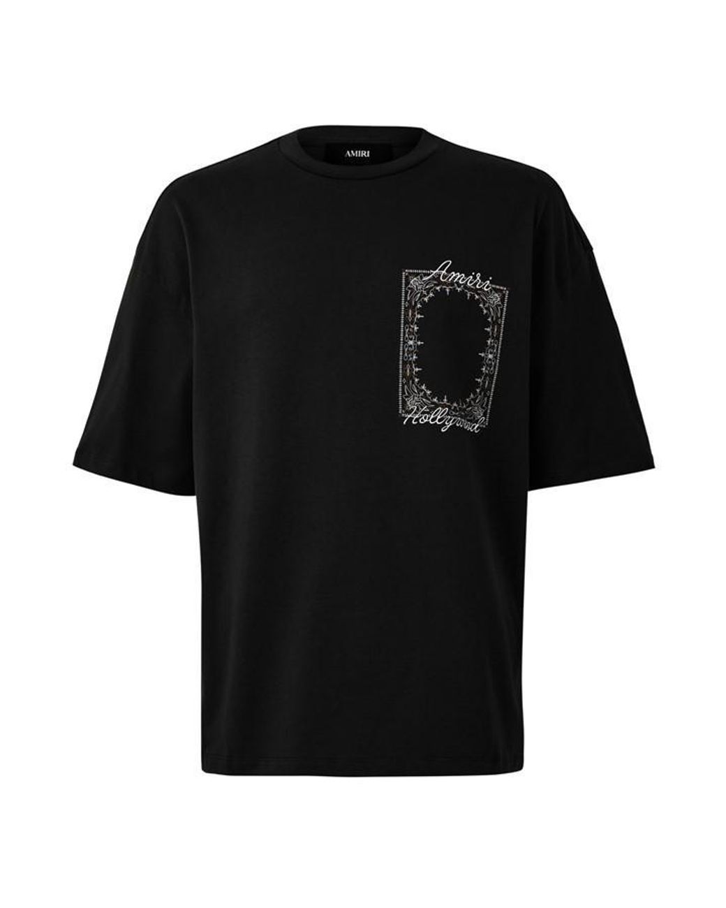 Amiri Black Ma Quad Tee Sn64 for men
