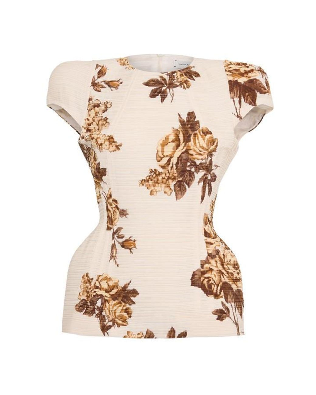 Magda Butrym Natural Short Sleeve Blouse