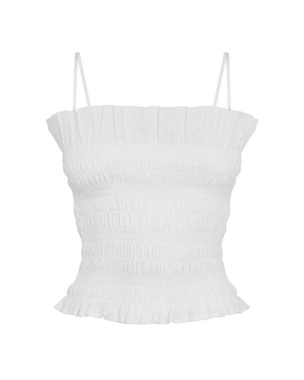 ANDAMANE White Suri Smock Tube Bandeau Top