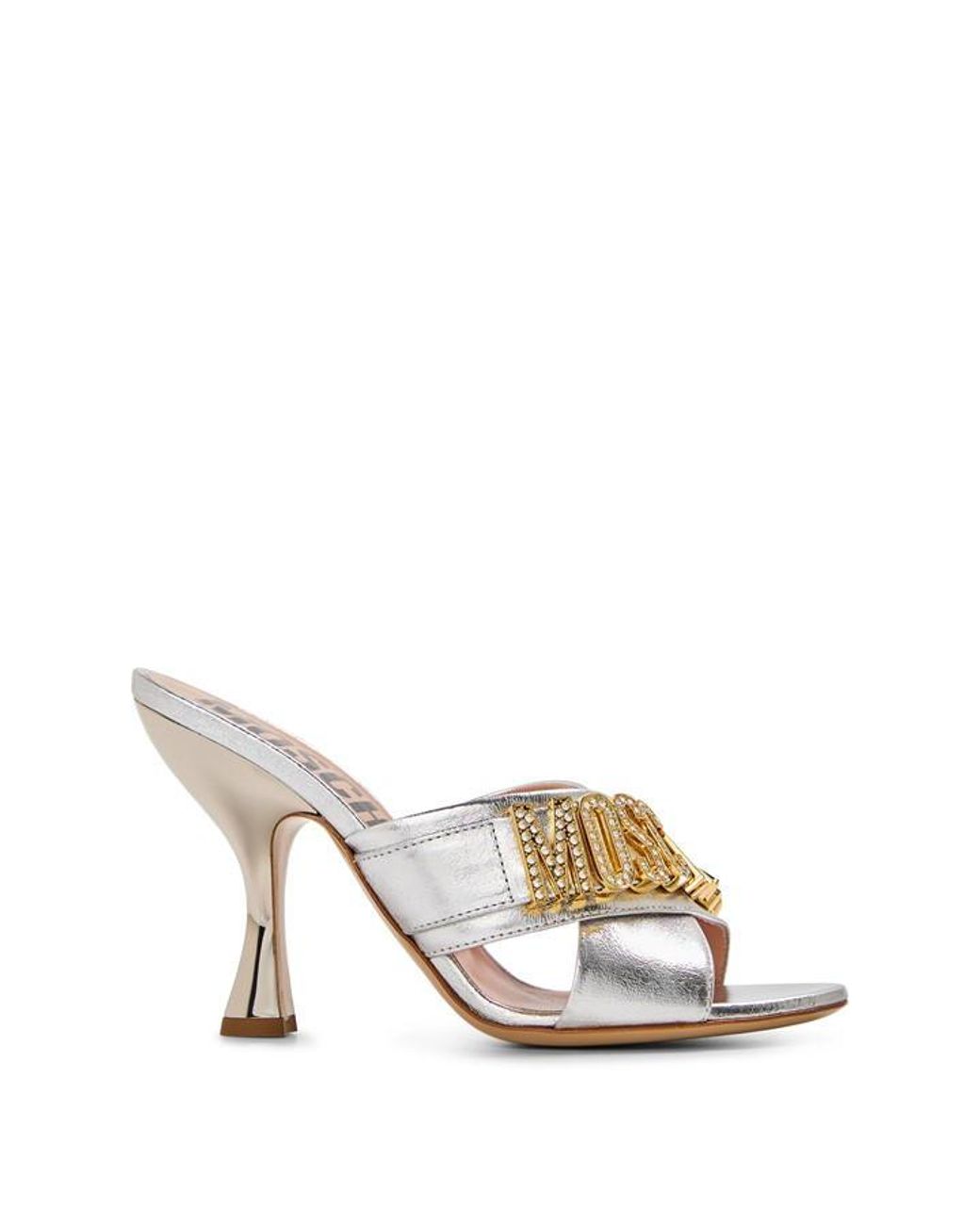 Moschino Metallic Heeled Mules