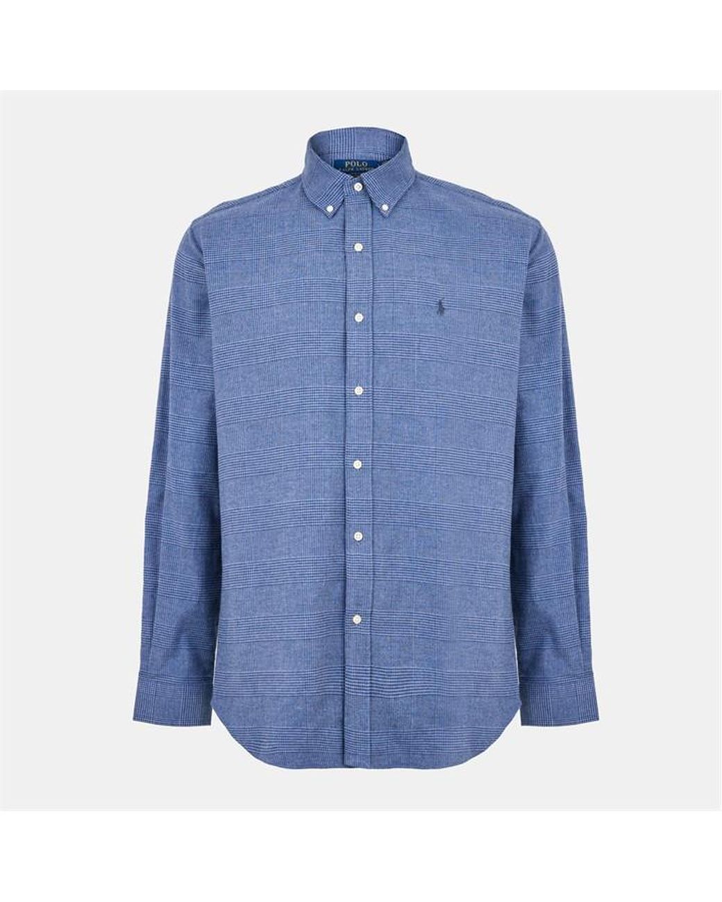 Polo Ralph Lauren Long Sleeve Patterned Shirt in Blue for Men | Lyst UK