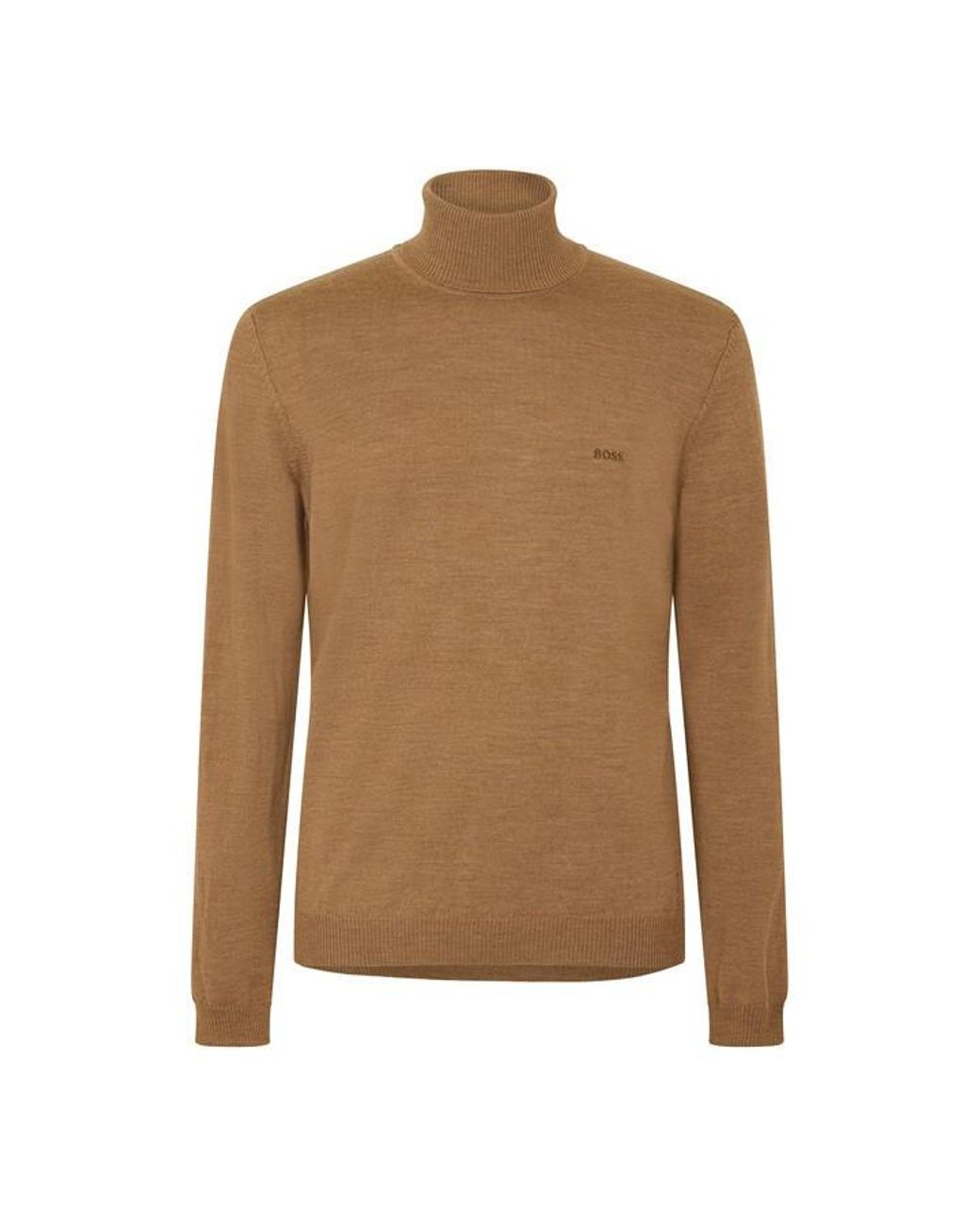 Boss Brown Baldebert E Turtle Neck Jumper for men