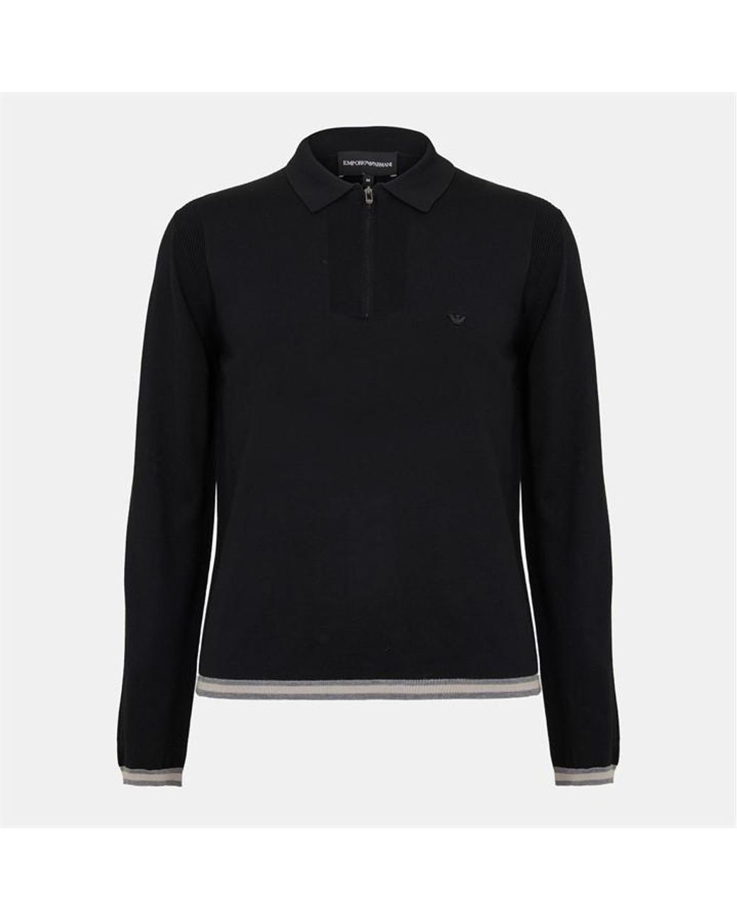 Emporio Armani Black Knitted Top for men