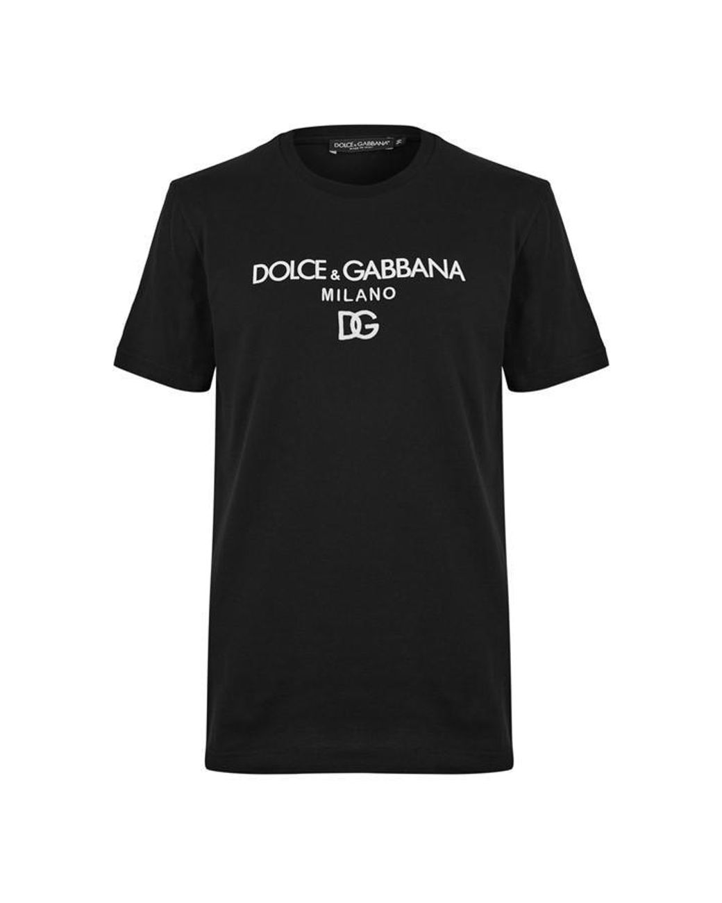 Dolce & Gabbana Black Logo Milano T-Shirt for men