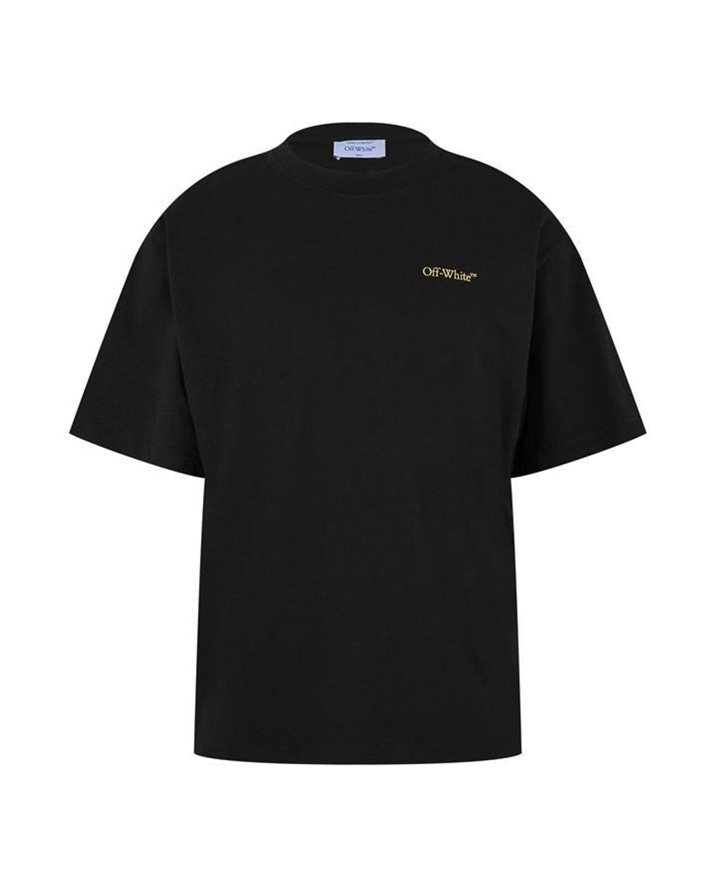 Off-White c/o Virgil Abloh Black Tape Skate Cotton Short Sleeve Crew Neck T-Shirt for men