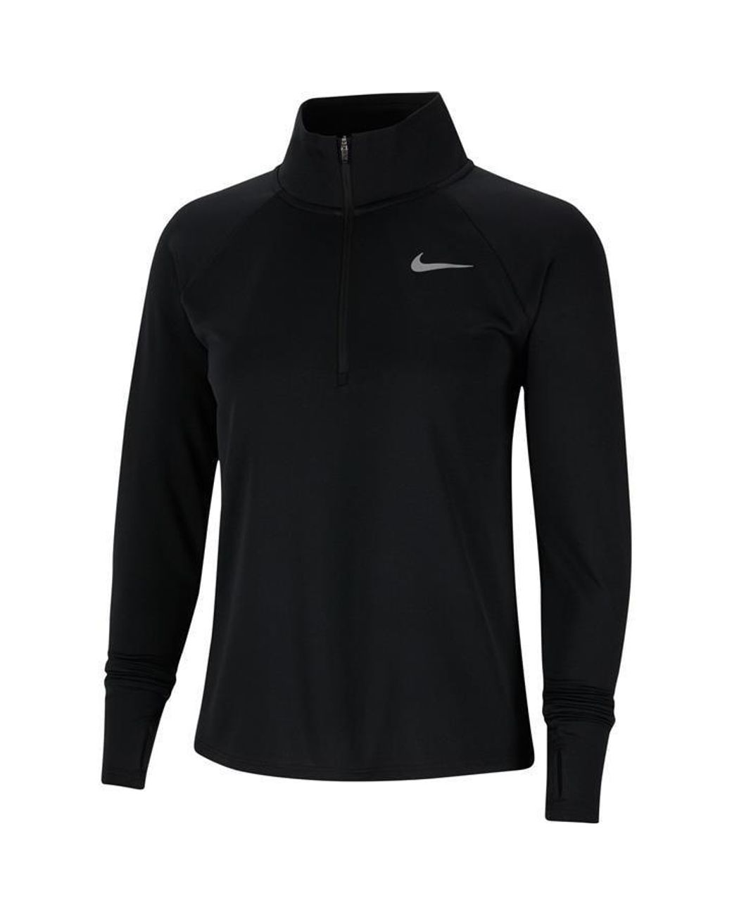 Nike Black Pacer Long-Sleeve 1/2-Zip Running Top