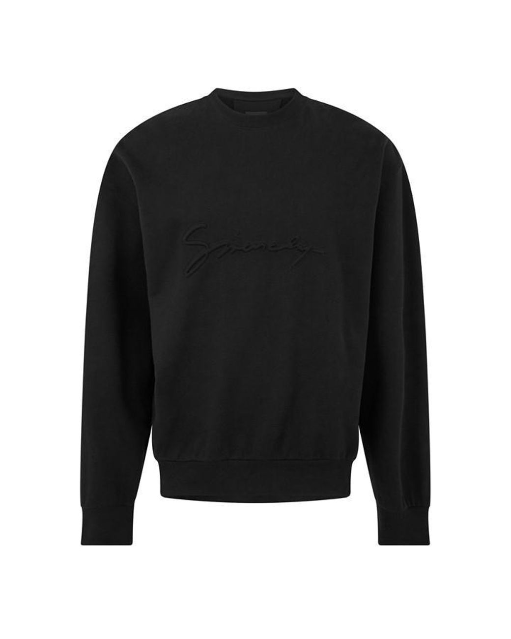 Givenchy Black Logo Signature Relaxed Fit Crew Sweatshirt for men