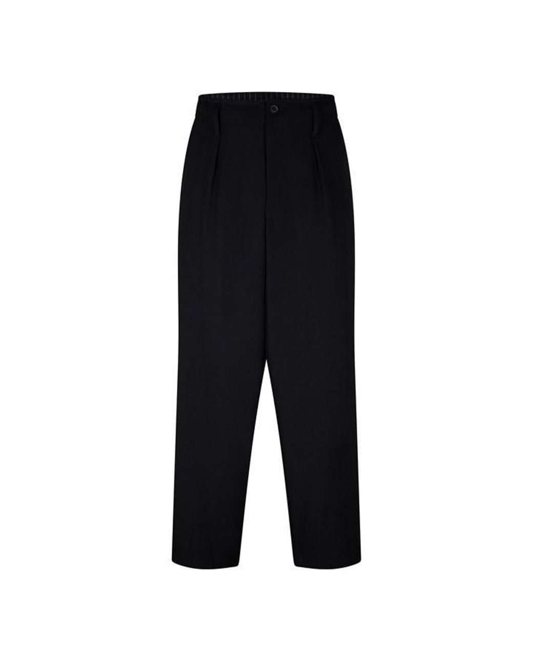 Yohji Yamamoto Black Pleated Trousers for men