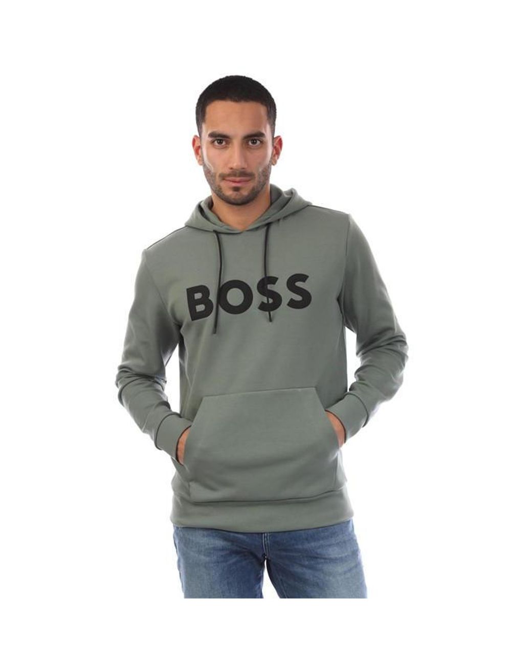 Boss Gray Soody Zone Sweatshirt for men