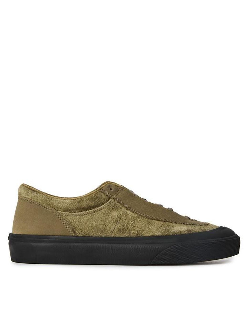Stone Island Green Low-Top Suede Panel Casual Skate Shoes for men