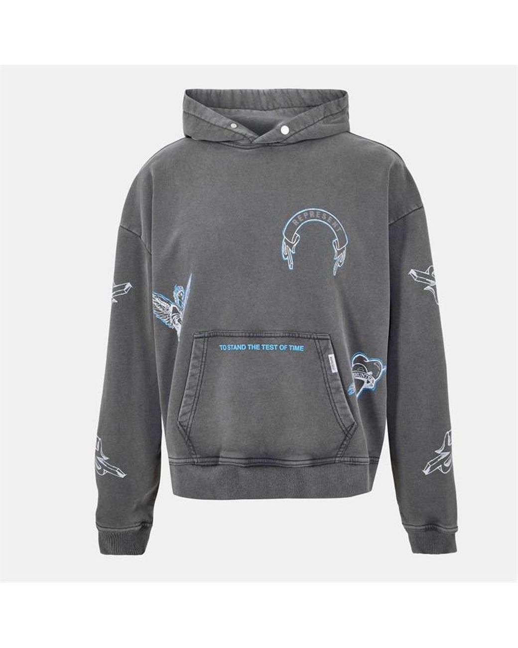 Represent Gray Legacy Pullover Hoodie for men