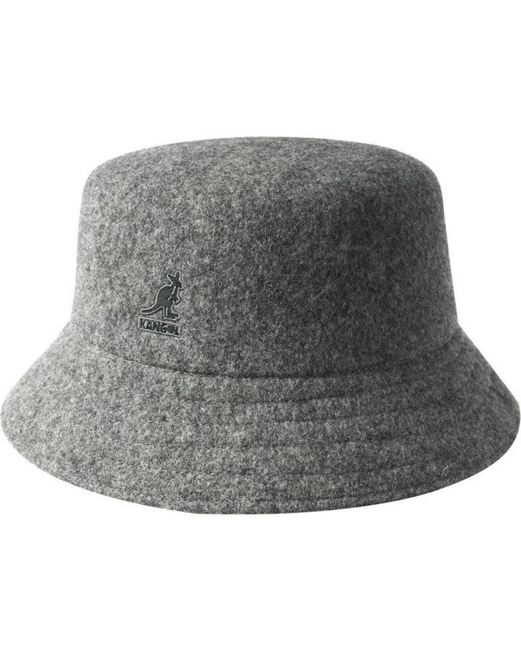 Kangol Gray Wool Lahinch Seamless Knitted Bucket Hat