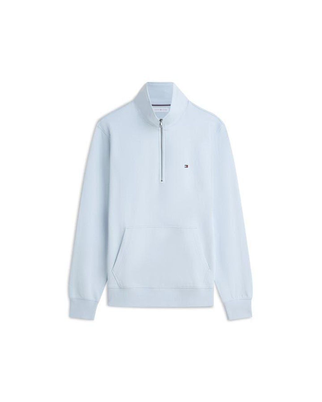 Tommy Hilfiger Blue Quarter Zip Fleece for men