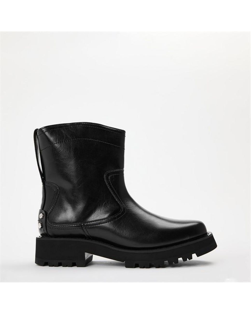 Ganni Black Low Boot Crink Platform Boots