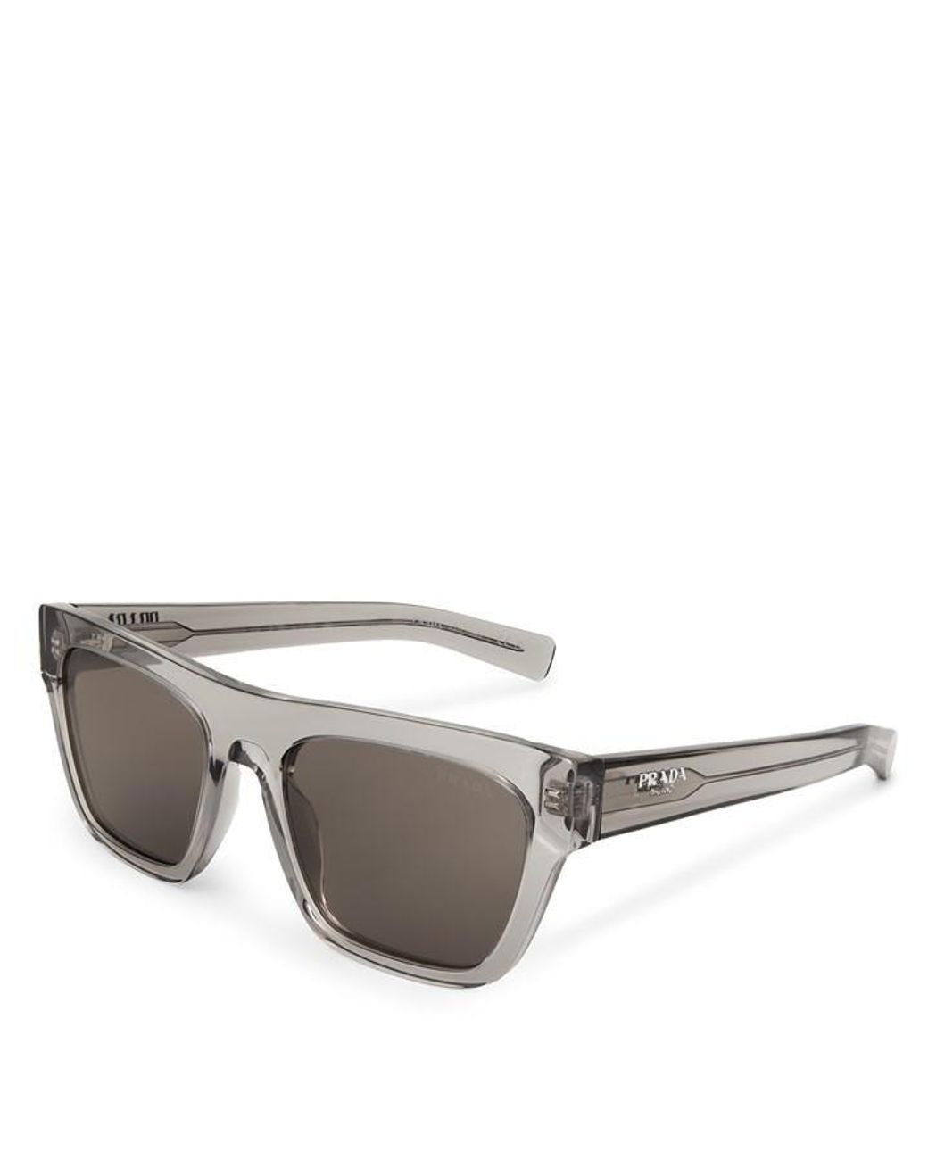 Prada Gray Rectangle Sunglasses for men
