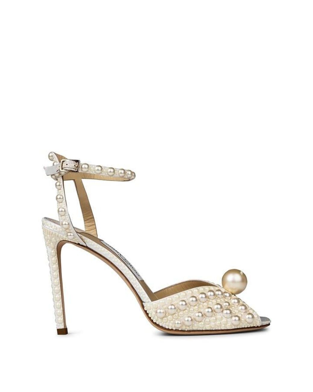 Jimmy Choo Metallic Pearl Sacora 100 Heels
