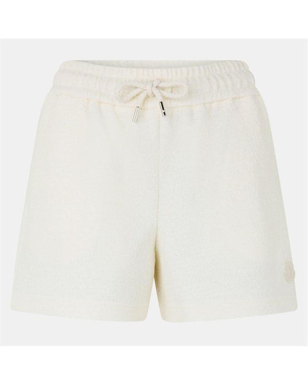 Moncler White Lightweight Woven Elasticated Waist Tracksuit Shorts