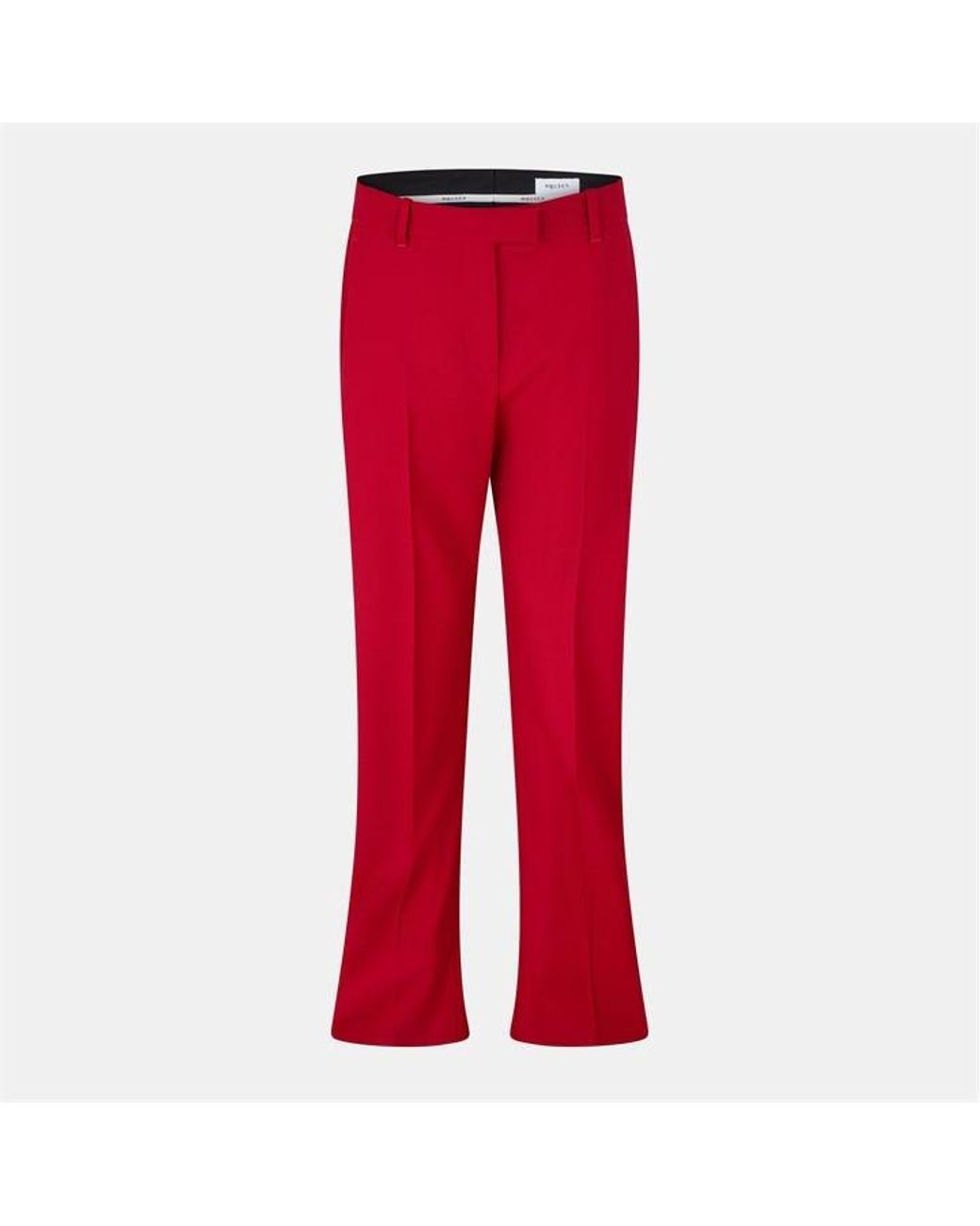 McQueen Red Alex Straight Leg Trousers