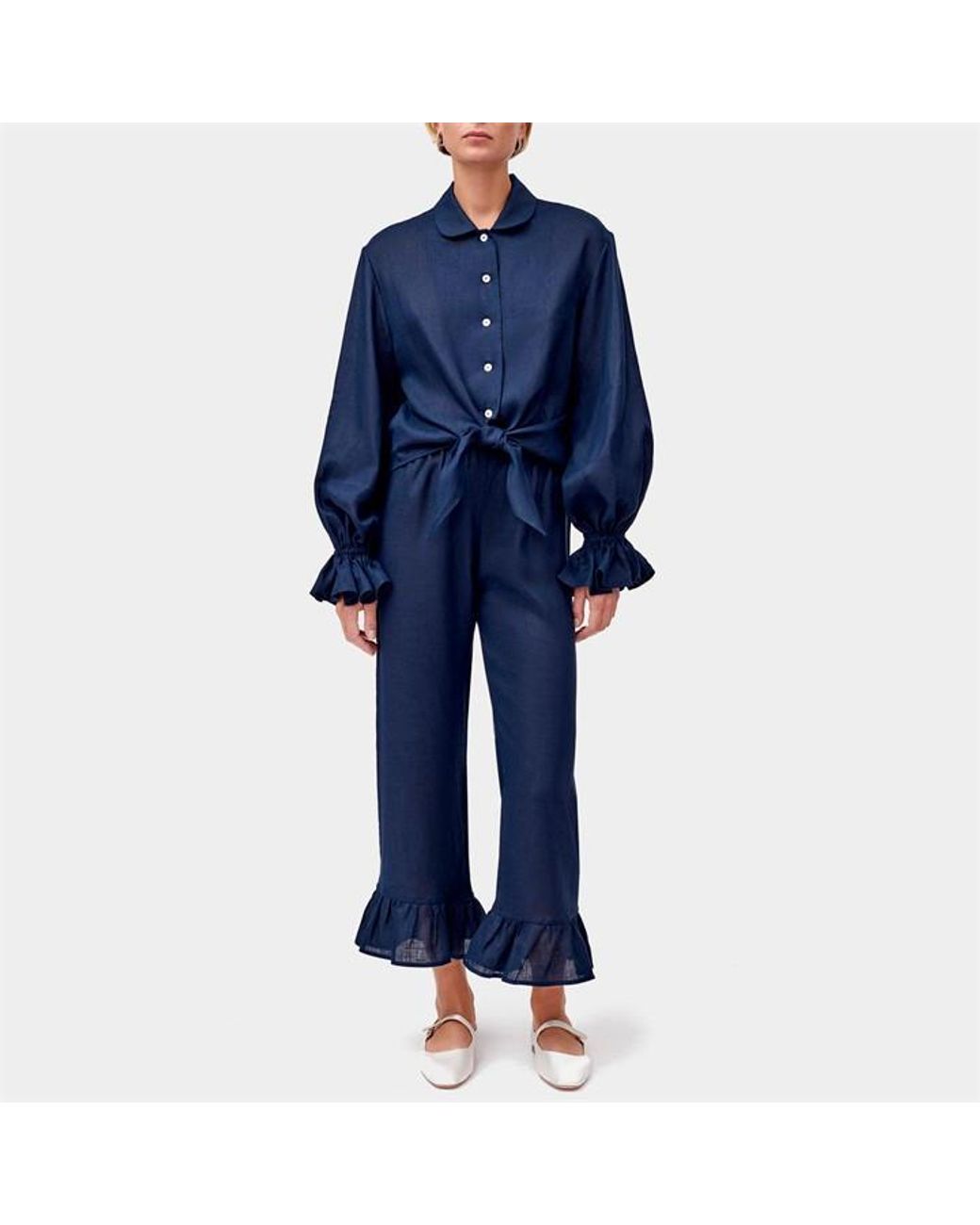 Sleeper Blue Rumba Linen Lounge Suit