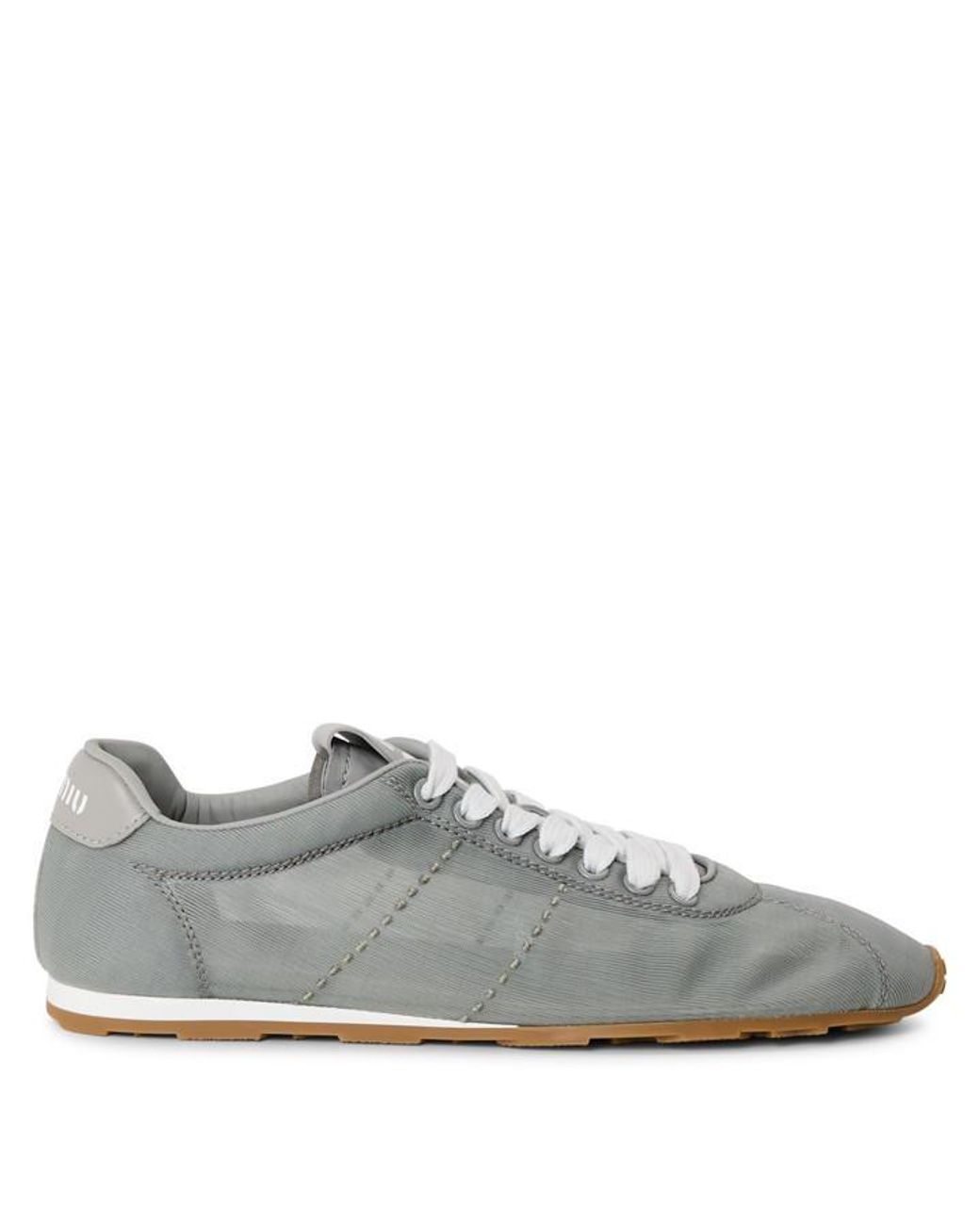 Miu Miu Gray Plume Suede Sneakers